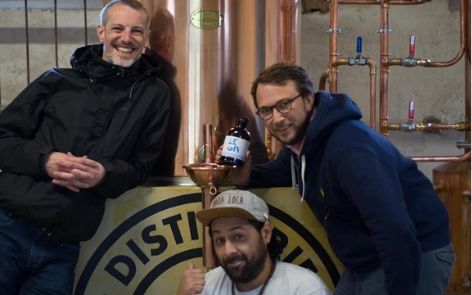 Photo portrait des trois créateurs Distillerie d'Isle de France