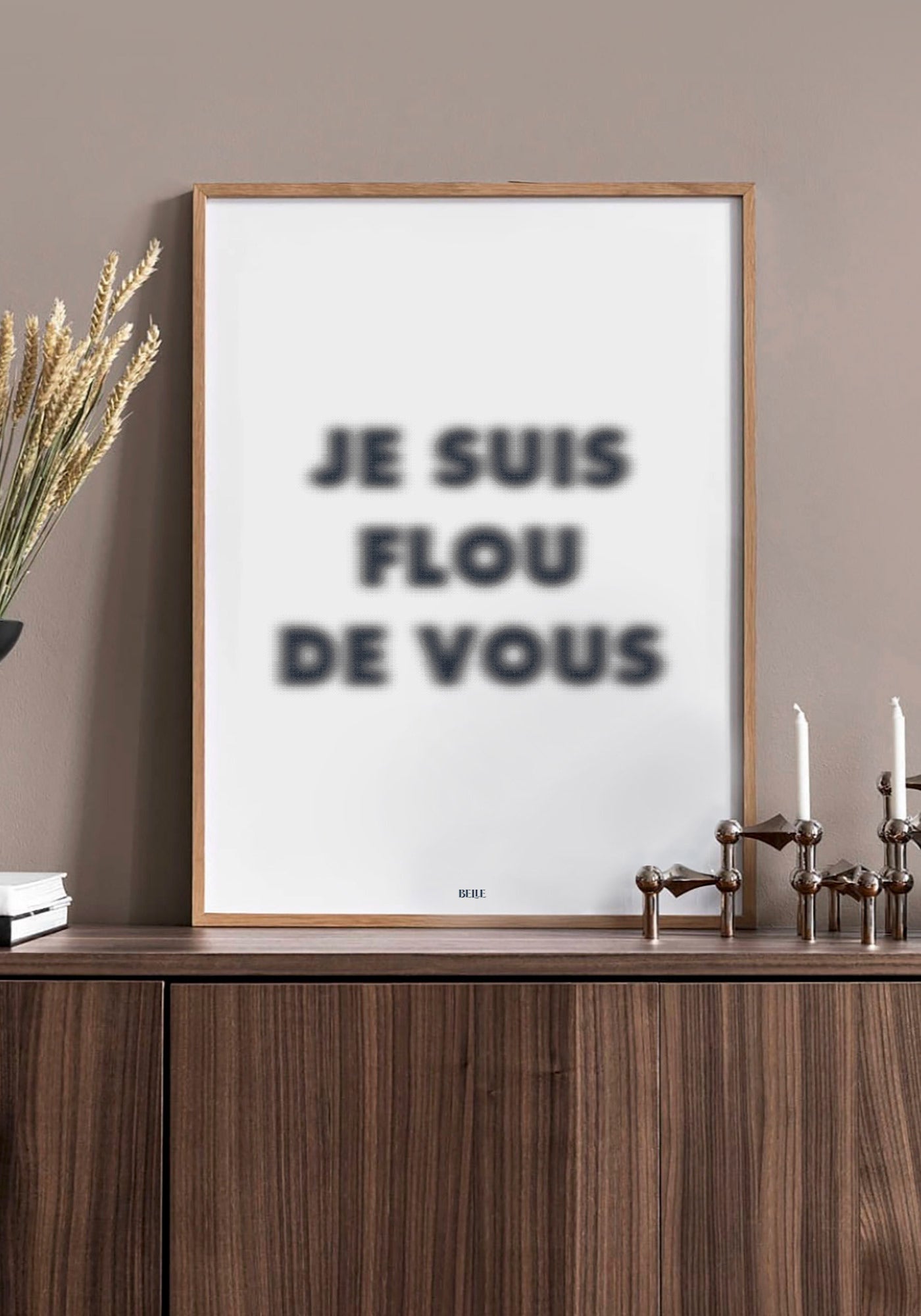 L'affiche typographique "Je suis flou de vous" en 21x30 cm de chez Studio Topo