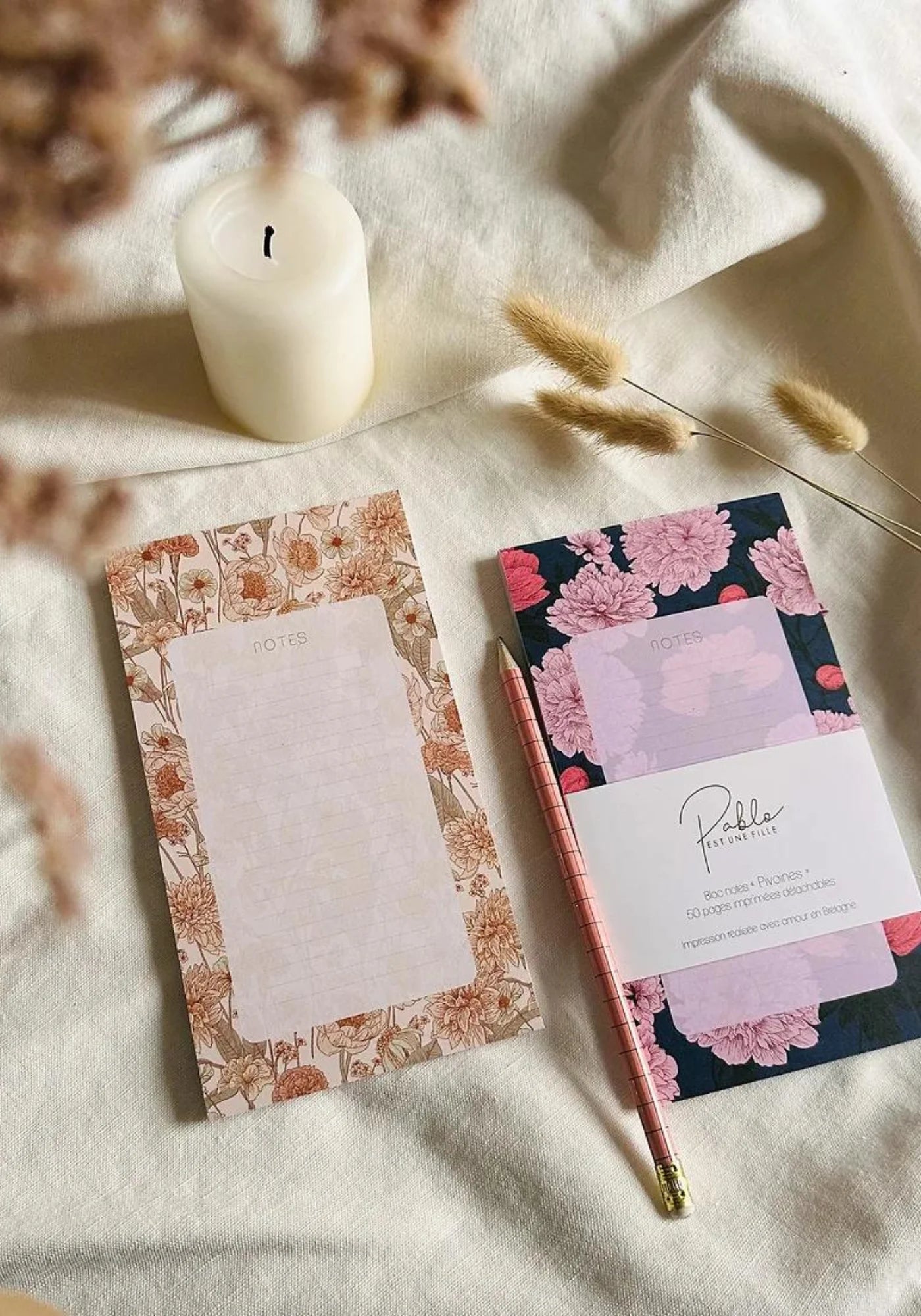 Les bloc notes Thabor et Pivoines de chez Pablo est une fille