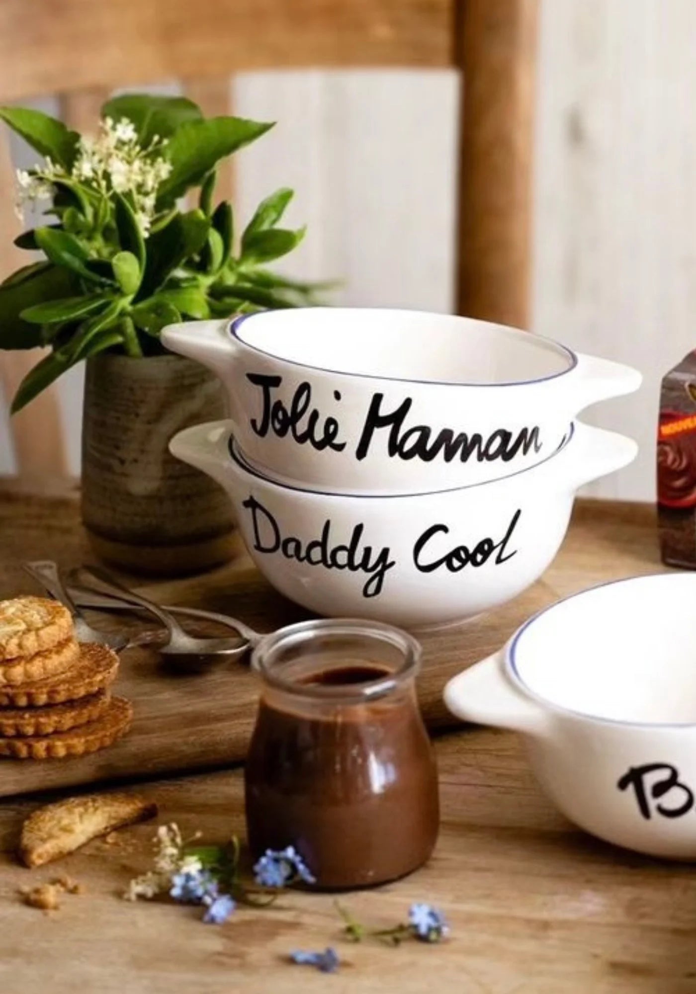 Les bols bretons Jolie Maman et Daddy Cool de chez Pied de Poule