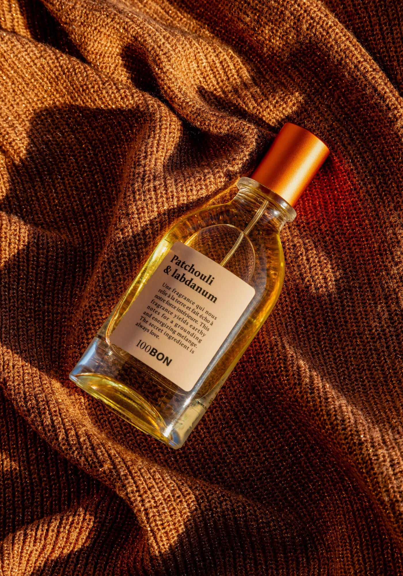 L'eau de Cologne au patchouli et labdanum de chez 100Bon