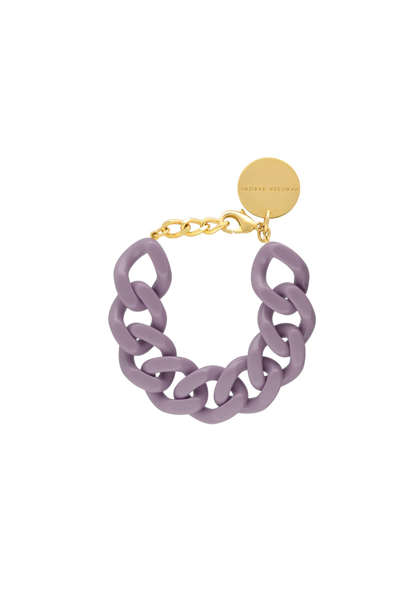 Le bracelet pour femme Flat Chain Lavendel de chez Vanessa Baroni