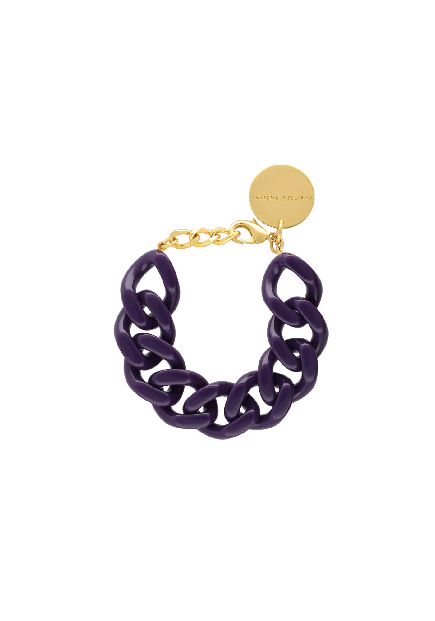 Le bracelet pour femme Flat Chain Purple de chez Vanessa Baroni