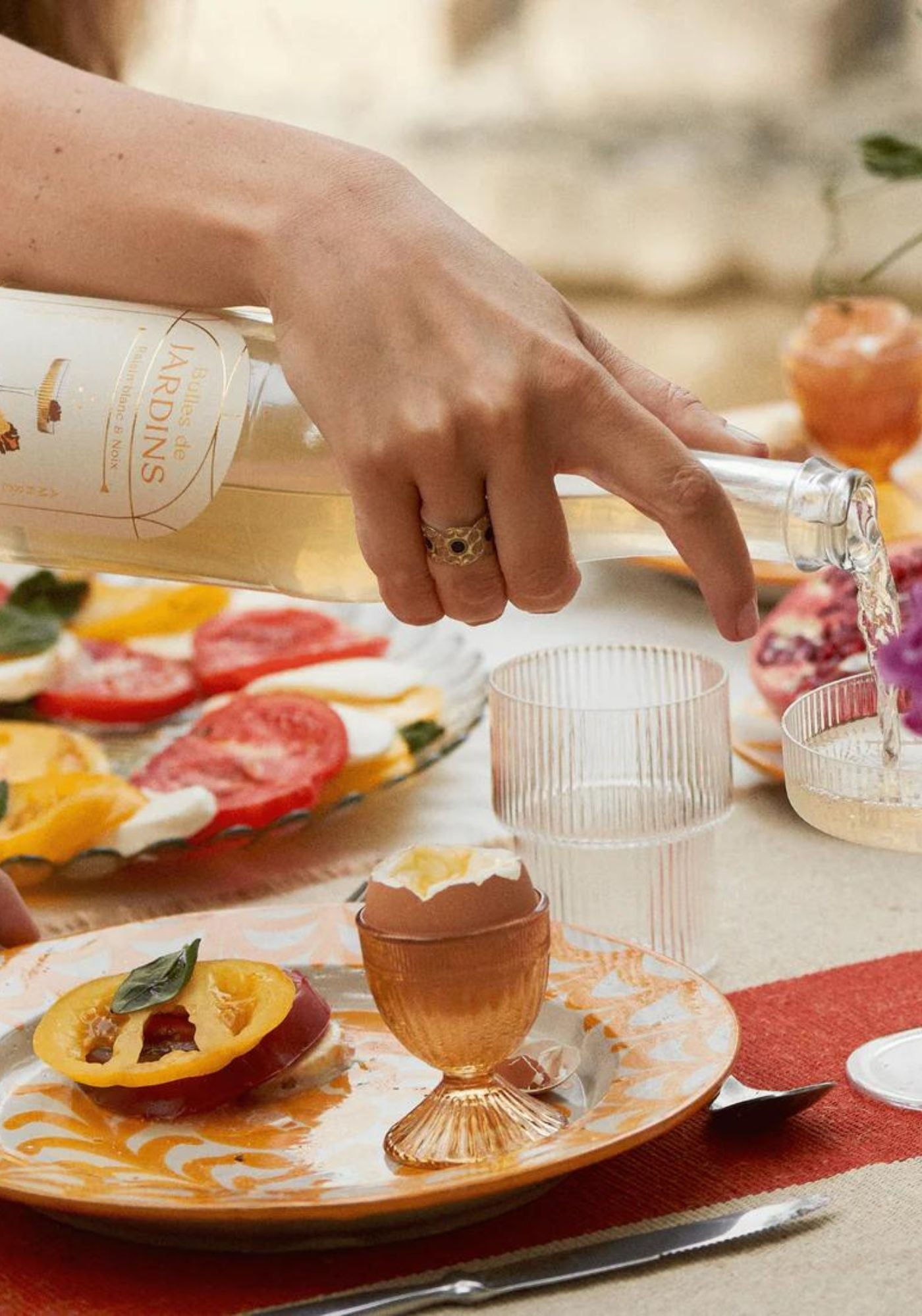 Bulles saveur raisin blanc et noix de chez Jardins.