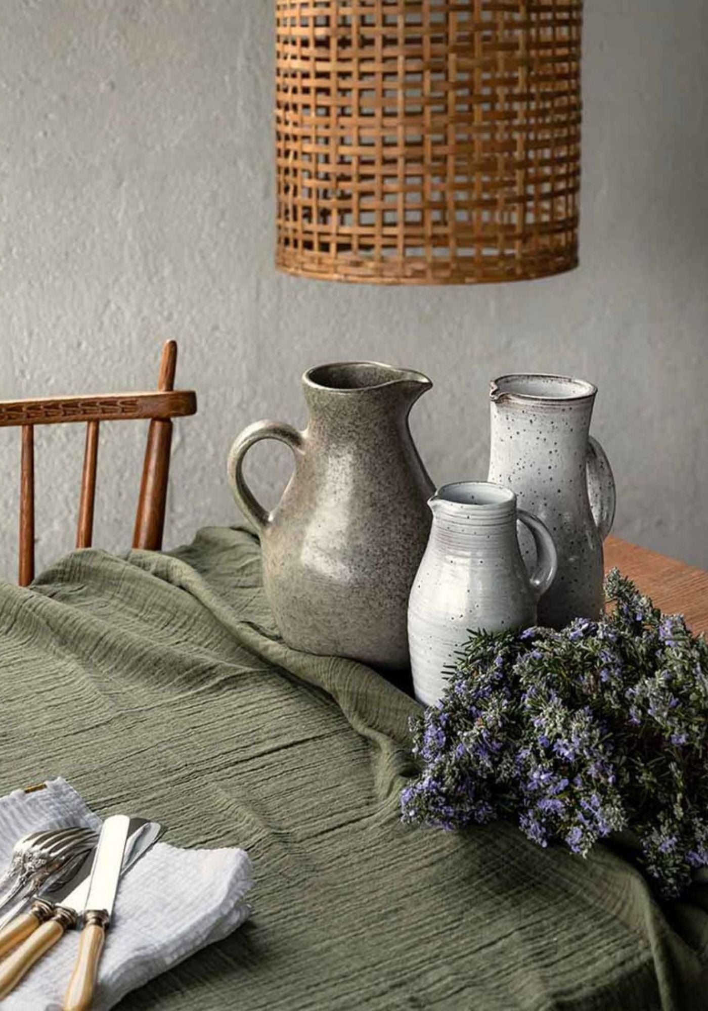 les-pensionnaires-nappe-double-gaze-coton-vert-capre