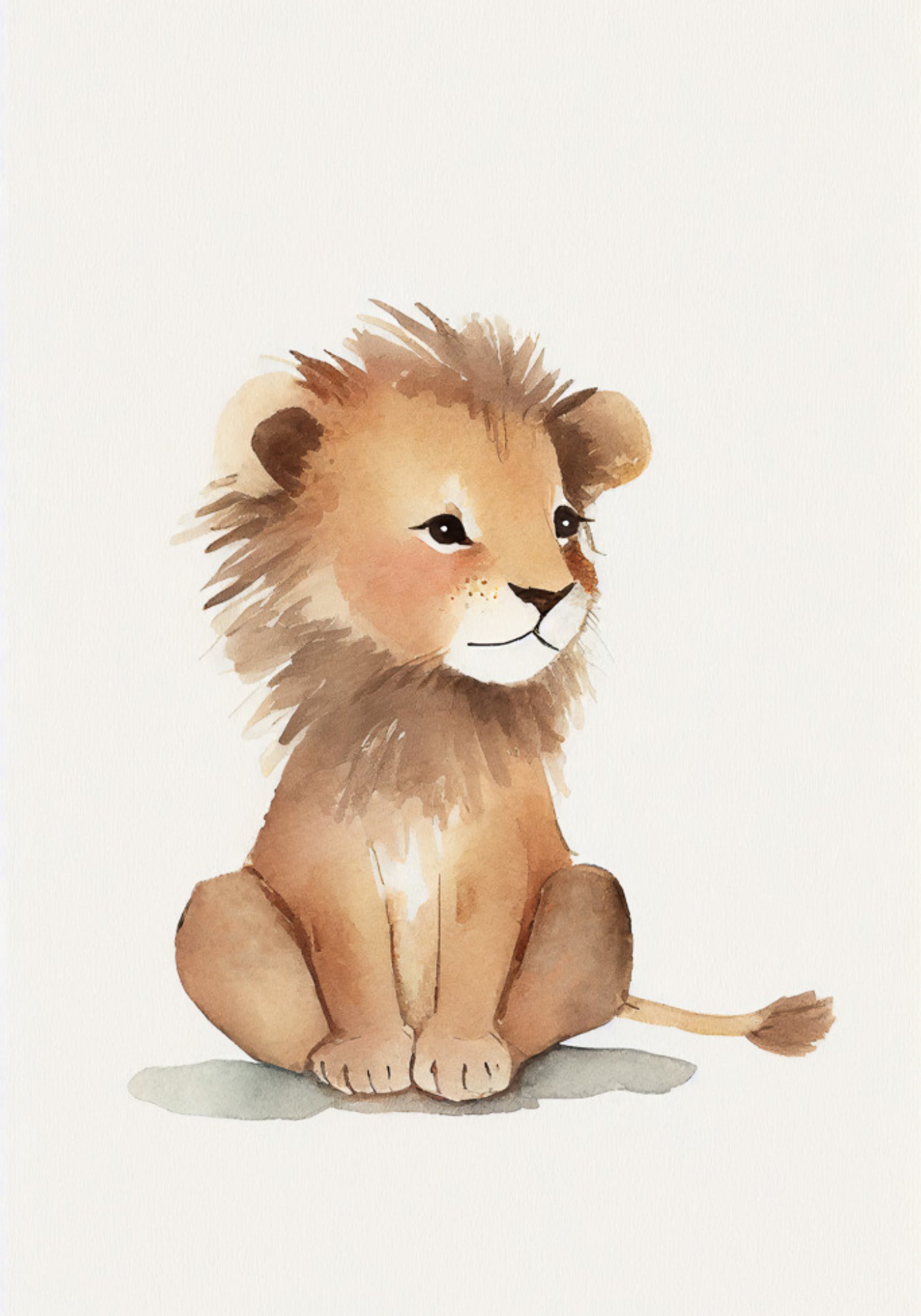 L'affiche animal pour enfant Baby Lion de chez David and David Studio