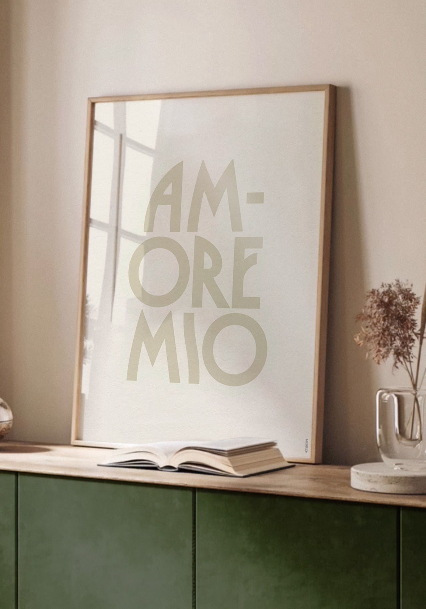 L'affiche typographique "Amore mio" en 30x40 cm de chez Studio Topo