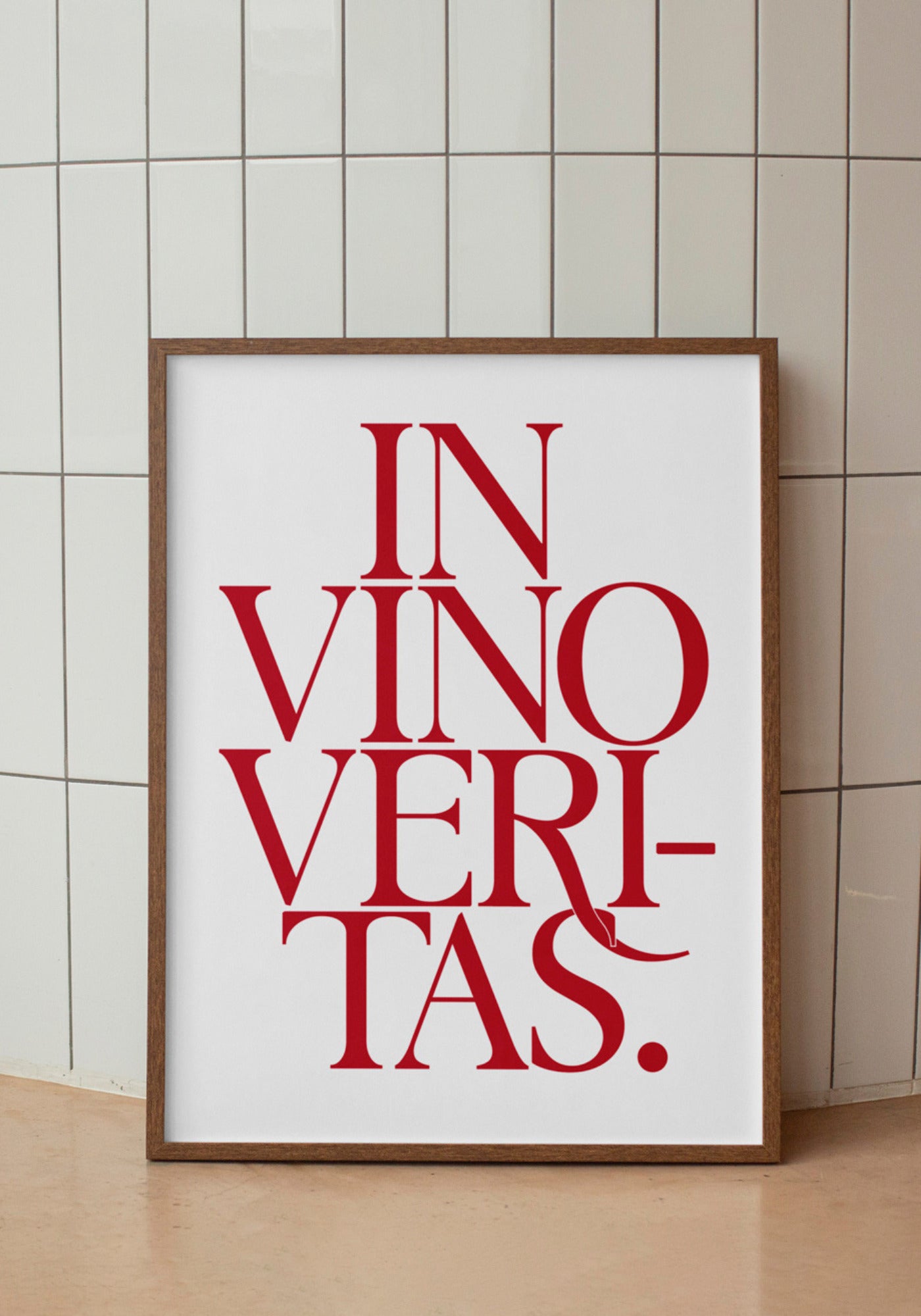 L'affiche typographique "In Vino Veritas" en 21x30 cm de chez Studio Topo