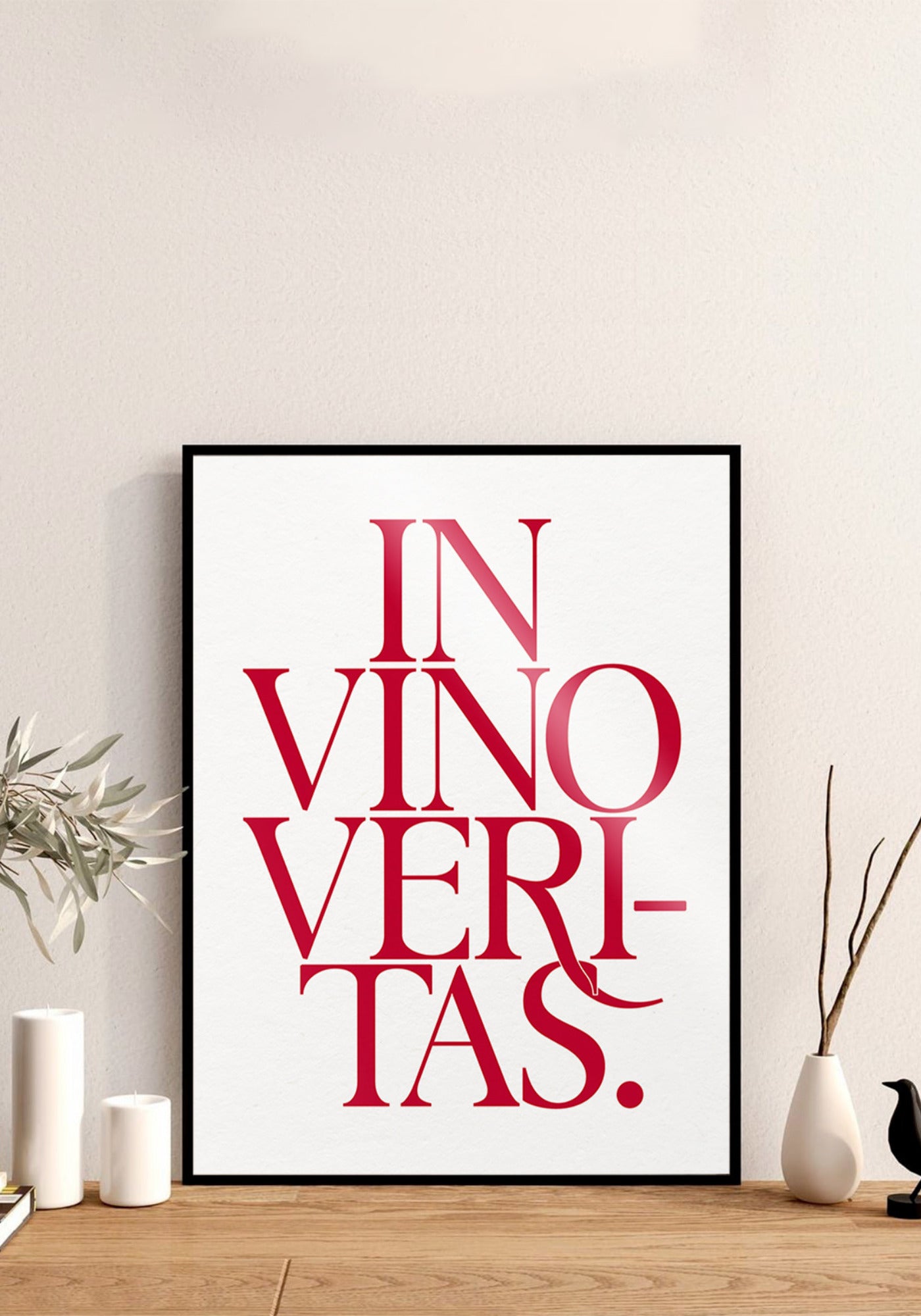 L'affiche typographique "In Vino Veritas" en 21x30 cm de chez Studio Topo