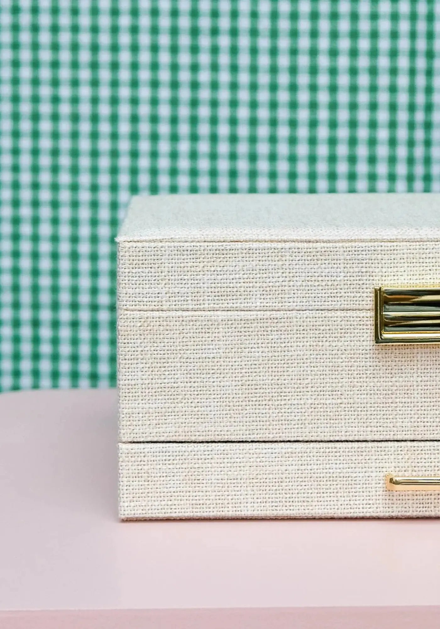 La boite à bijoux Denise lin beige de chez Maison Scarlett