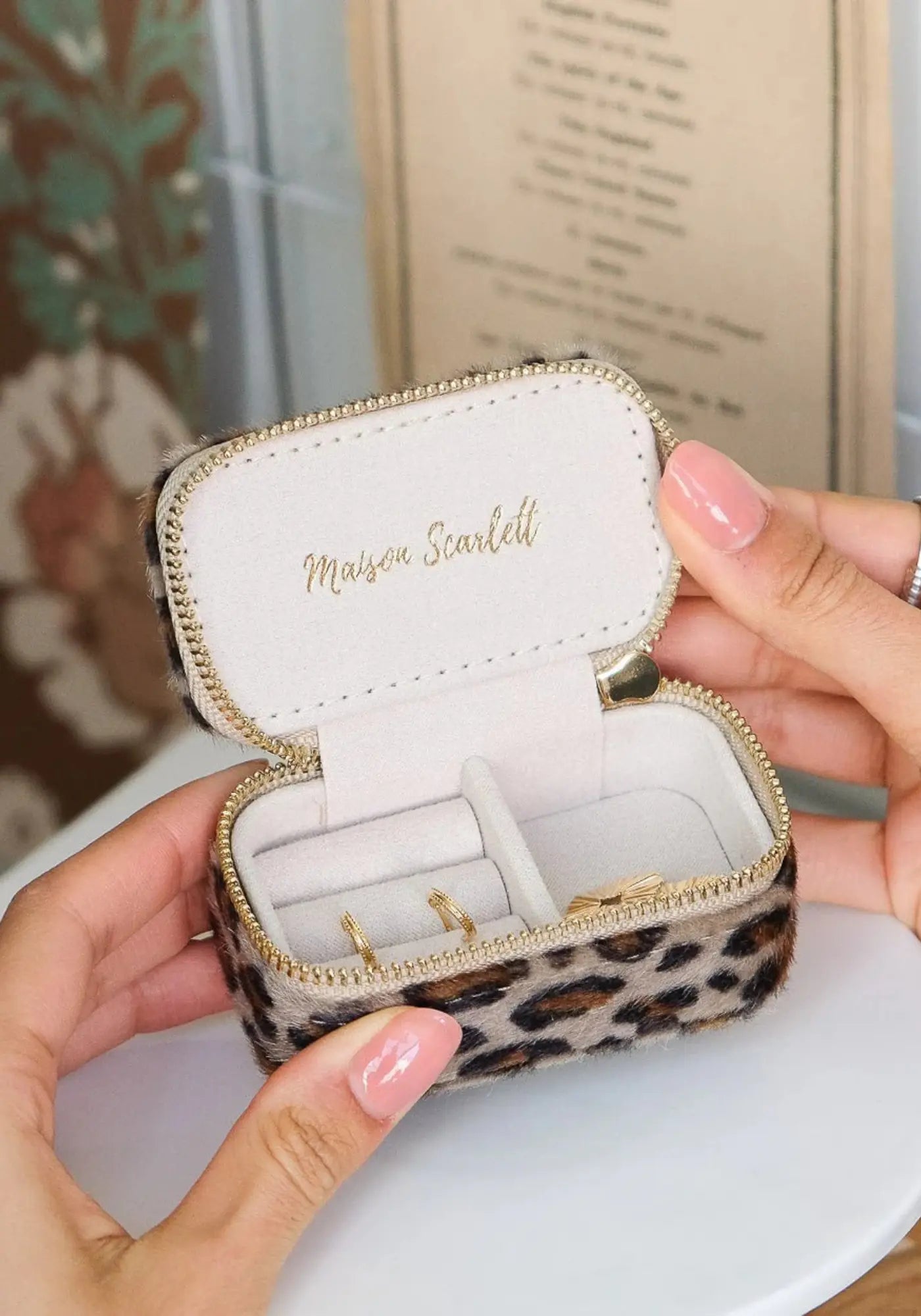 La boite à bijoux Marie léopard de chez Maison Scarlett