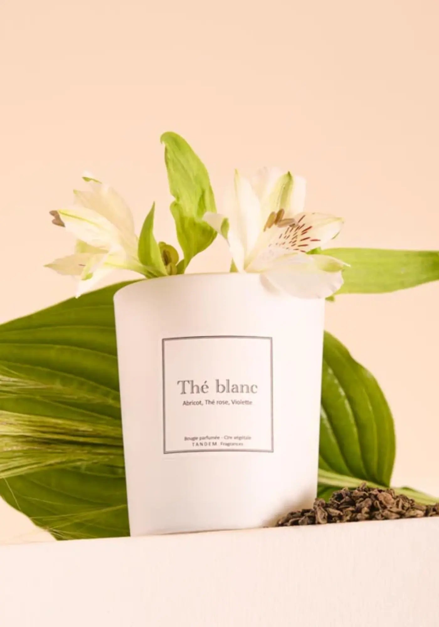 La bougie 180g Thé blanc de chez Tandem Fragrances