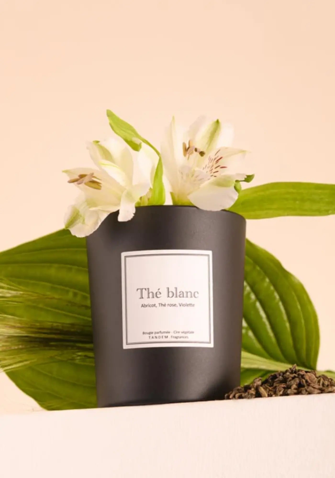La bougie 180g Thé blanc de chez Tandem Fragrances