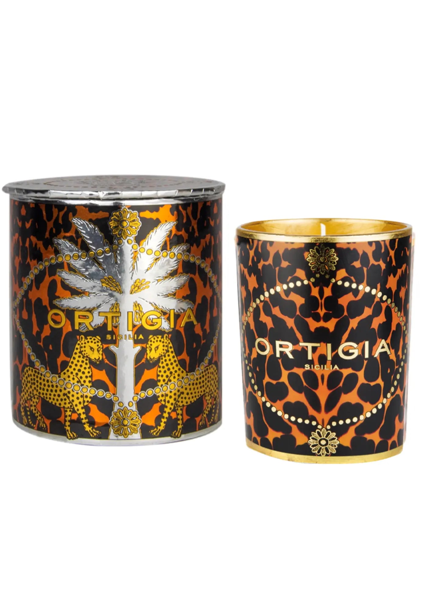 La bougie décorée Ambra Nera de chez Ortigia