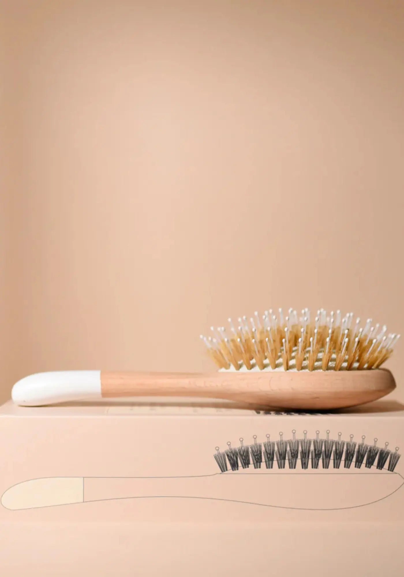 La brosse démelage et brillance grand format sanglier/nylon de chez Bachca