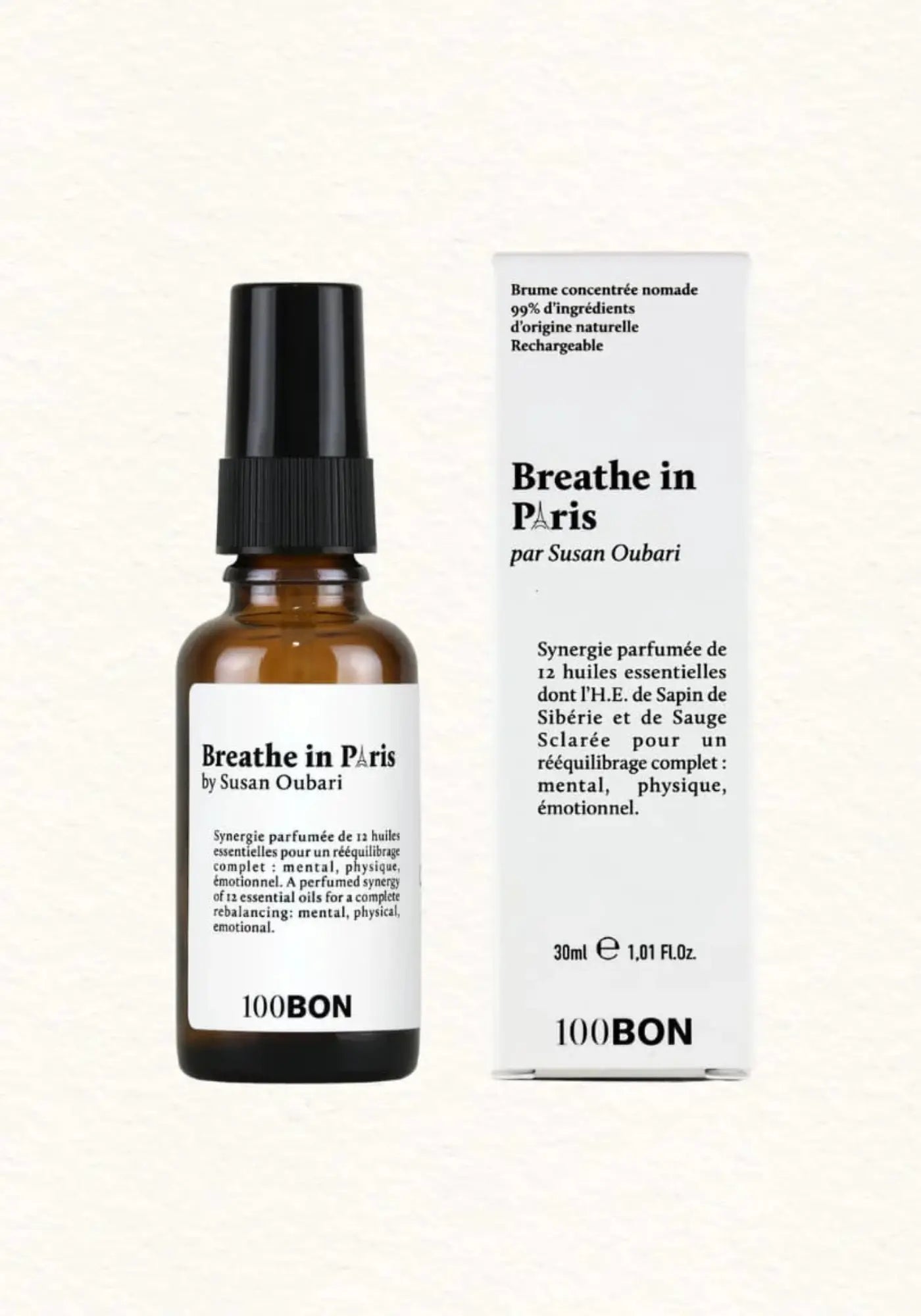 La brume parfumée spray 30ml breathe in paris de chez 100Bon