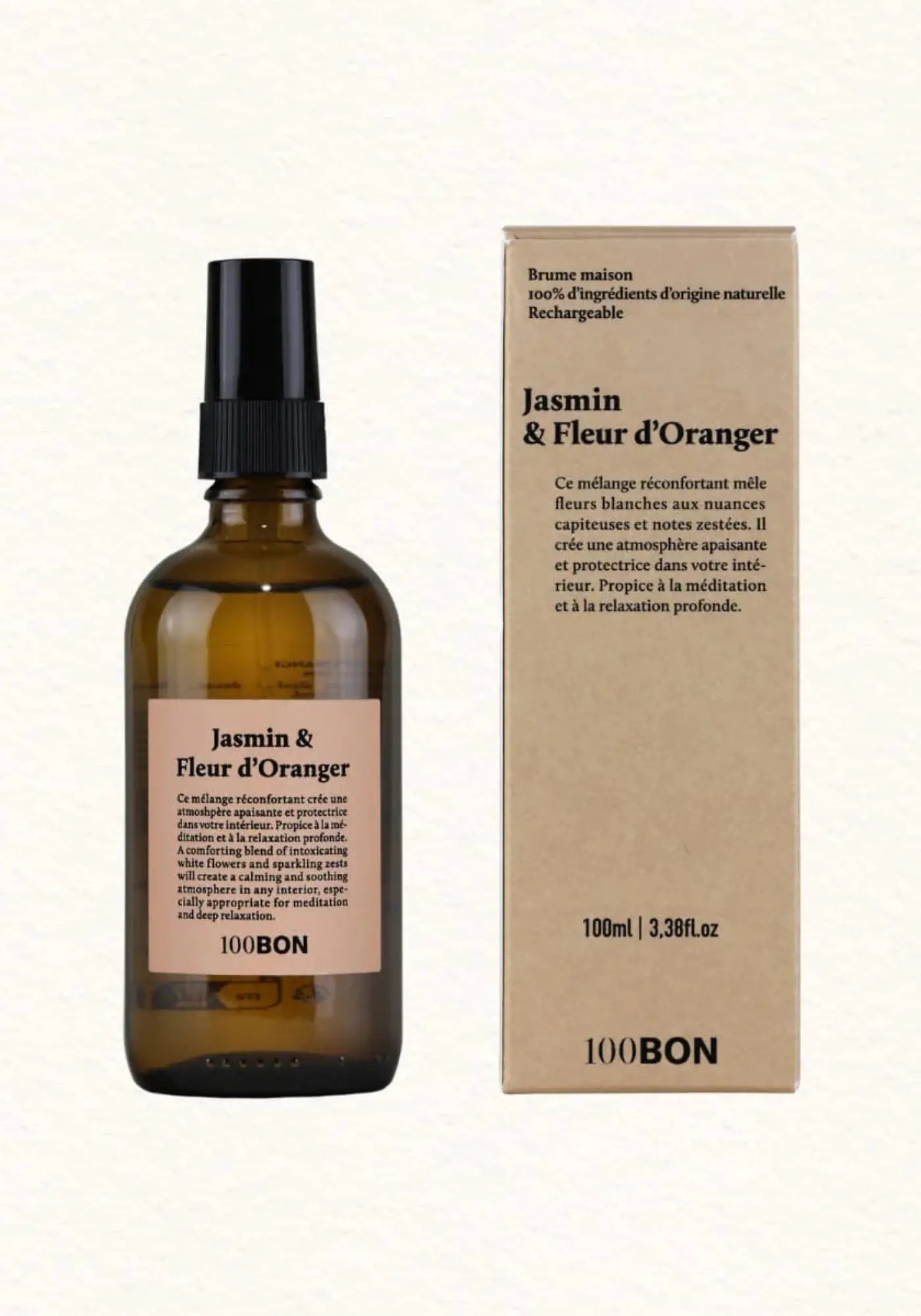 La brume parfumée spray 30ml Jasmin et fleurs d'oranger de chez 100bon 