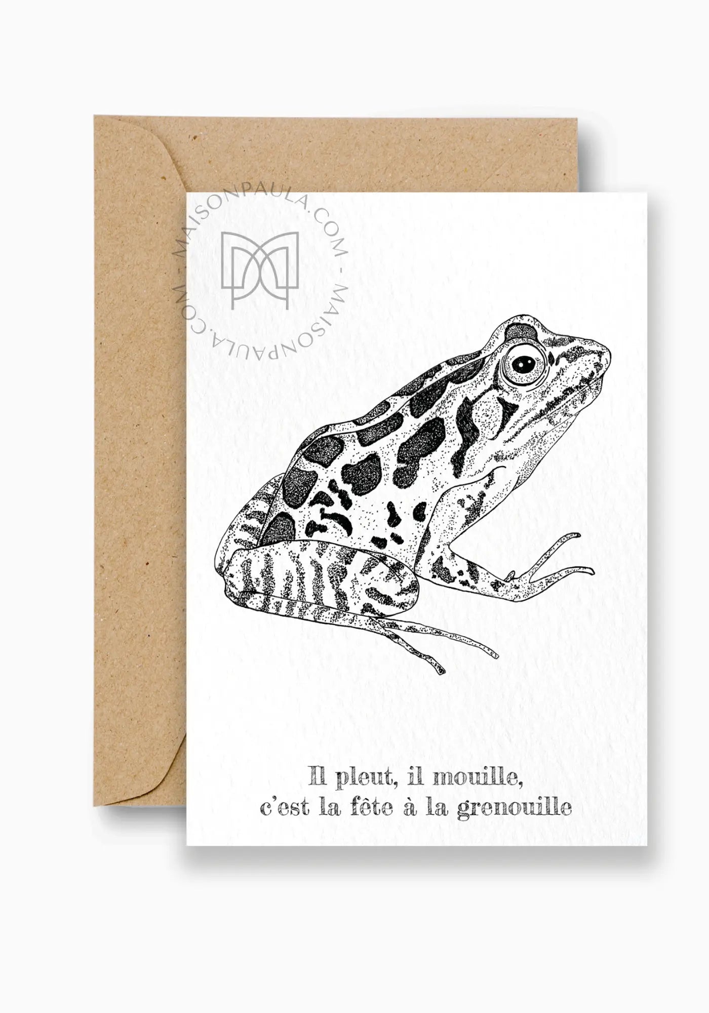 La carte postale la fete à la grenouille de chez Maison Paula