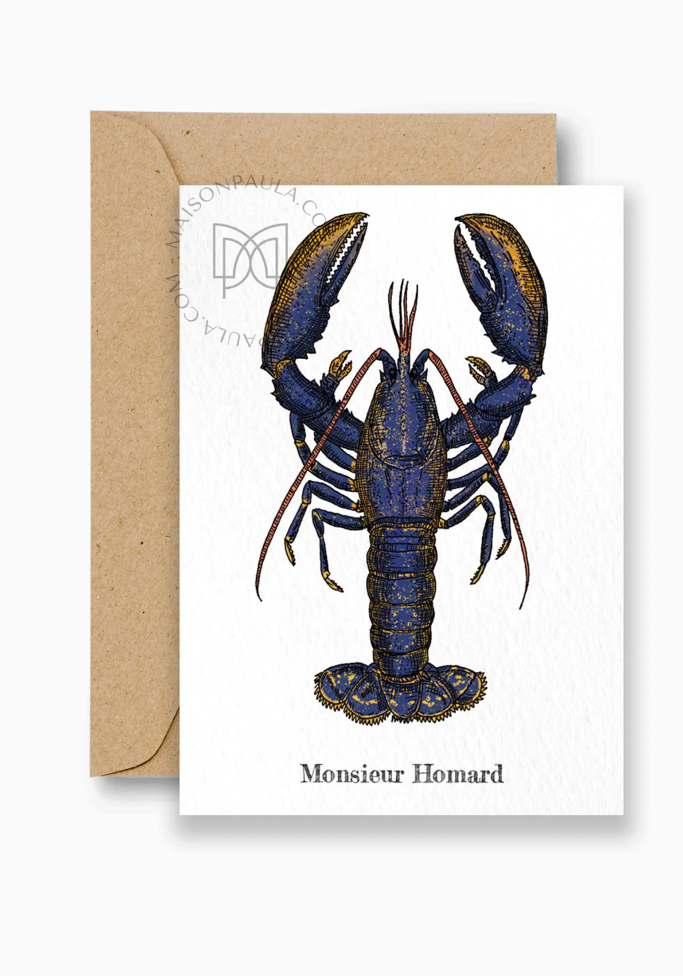 La carte postale monsieur homard de chez Maison Paula 