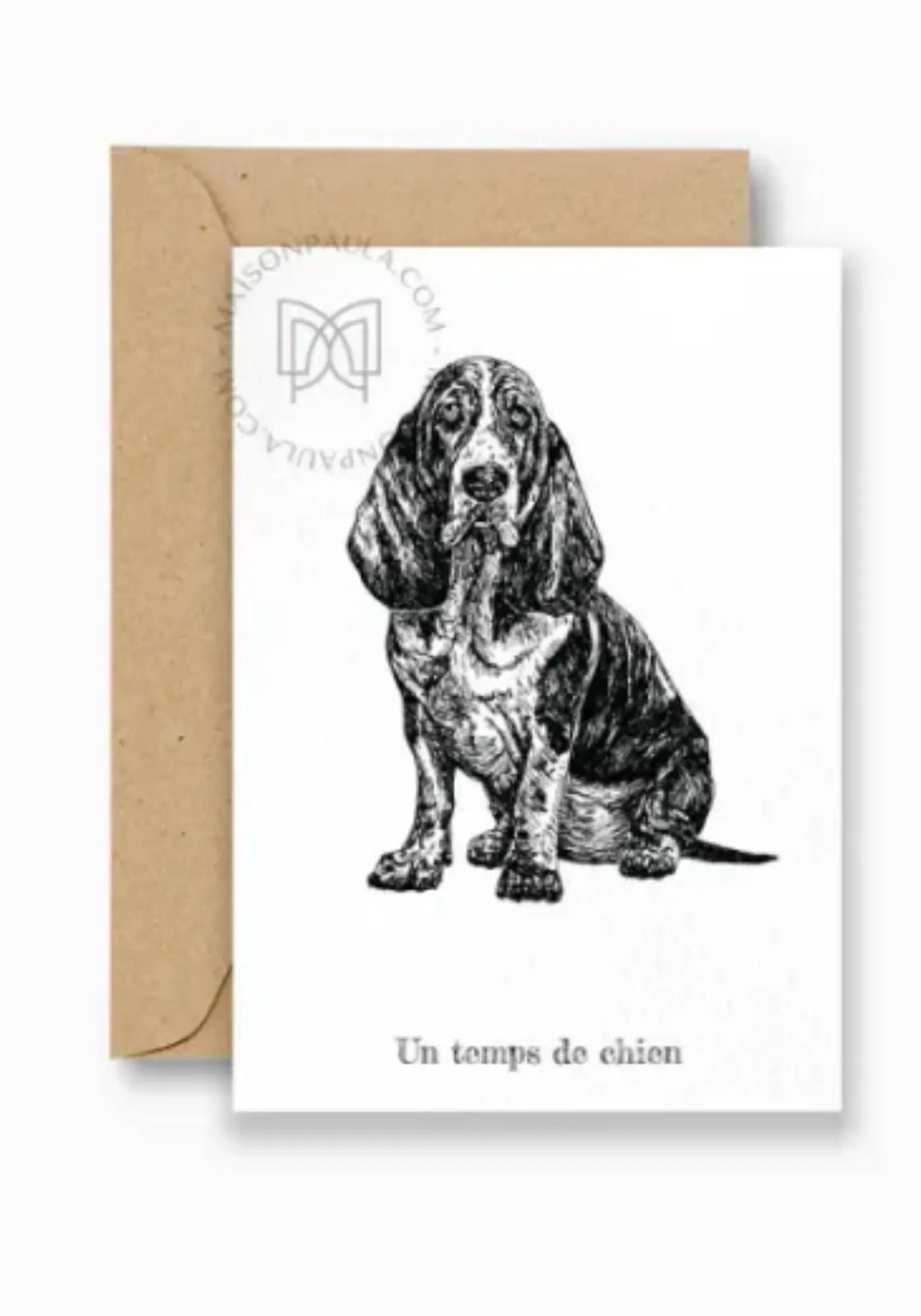 La carte postale temps de chien de chez Maison Paula 