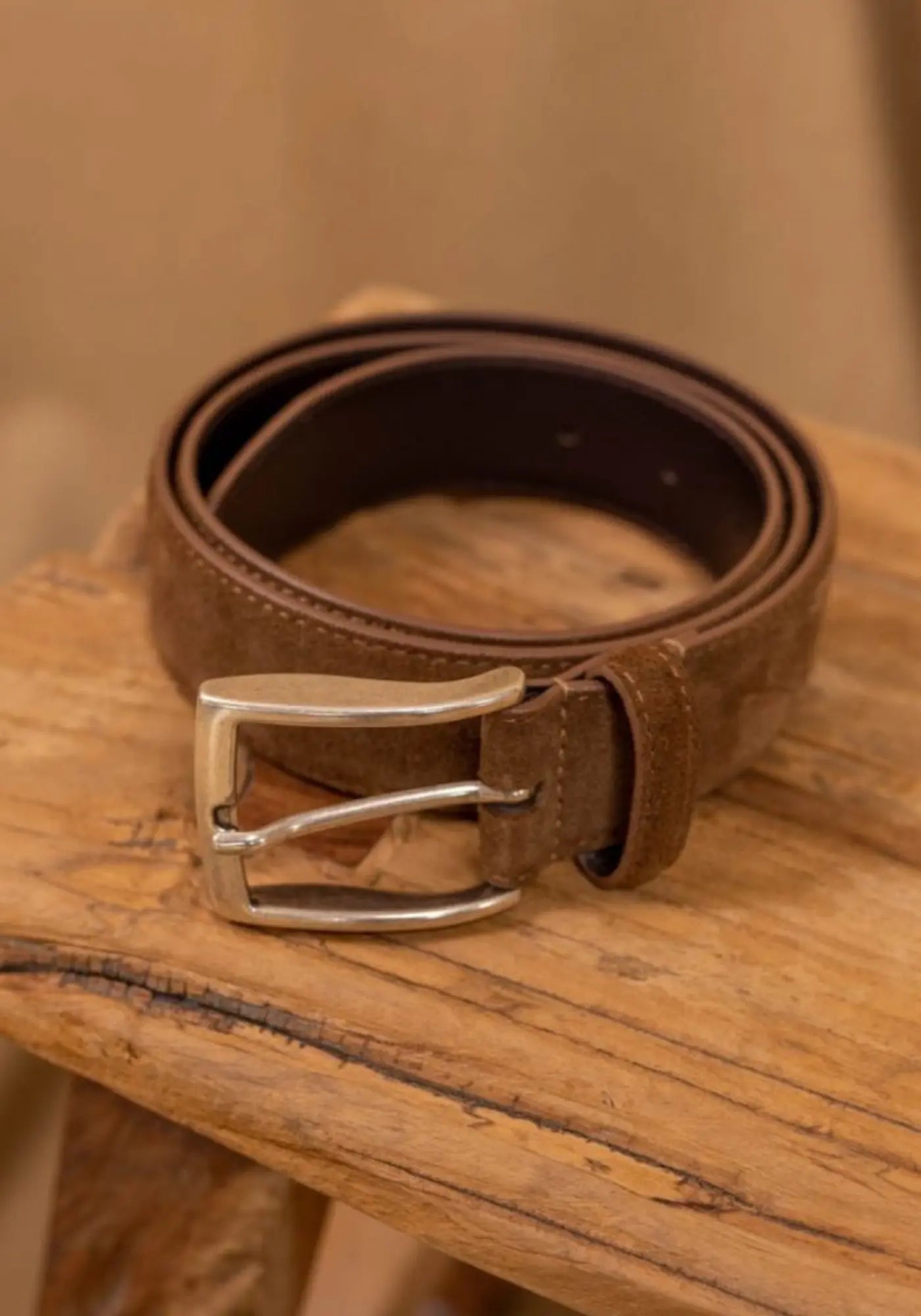 Zoom sur la ceinture kimi marron de chez Jaqk 