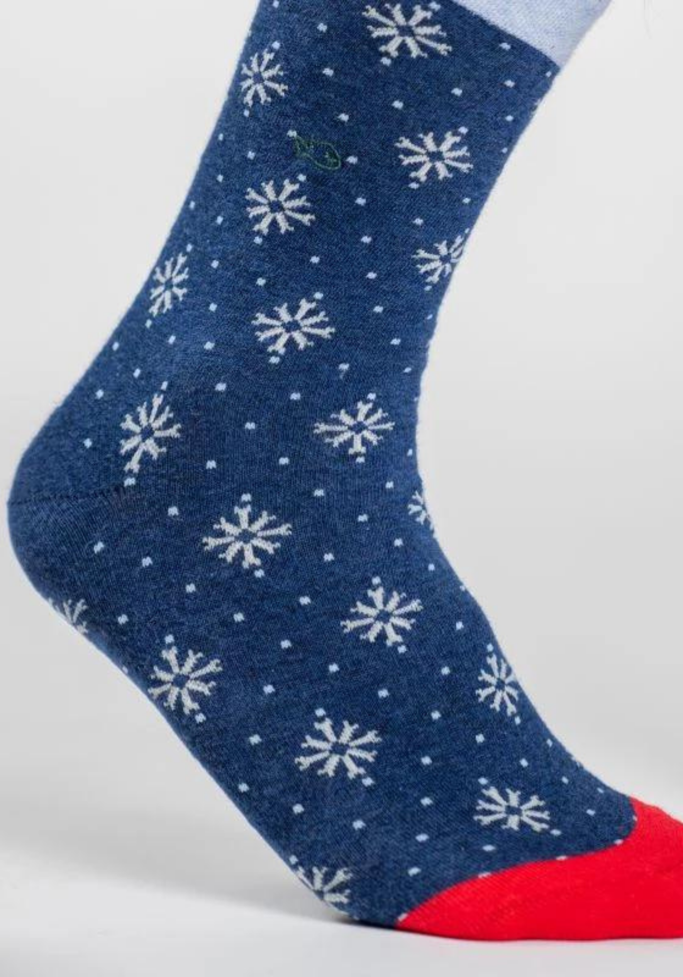 chaussette flocon de neige bleur et rouge billybelt