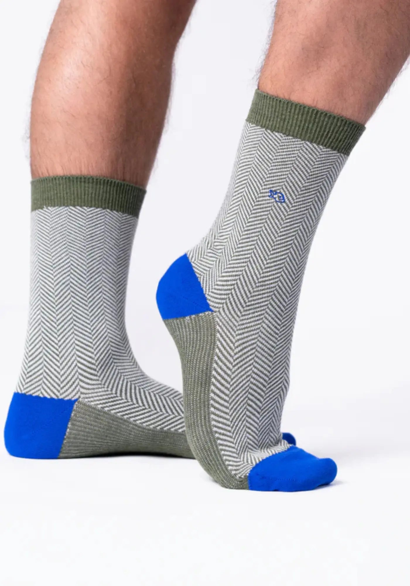 Les chaussettes coton chevron foret eclair de chez Billybelt 