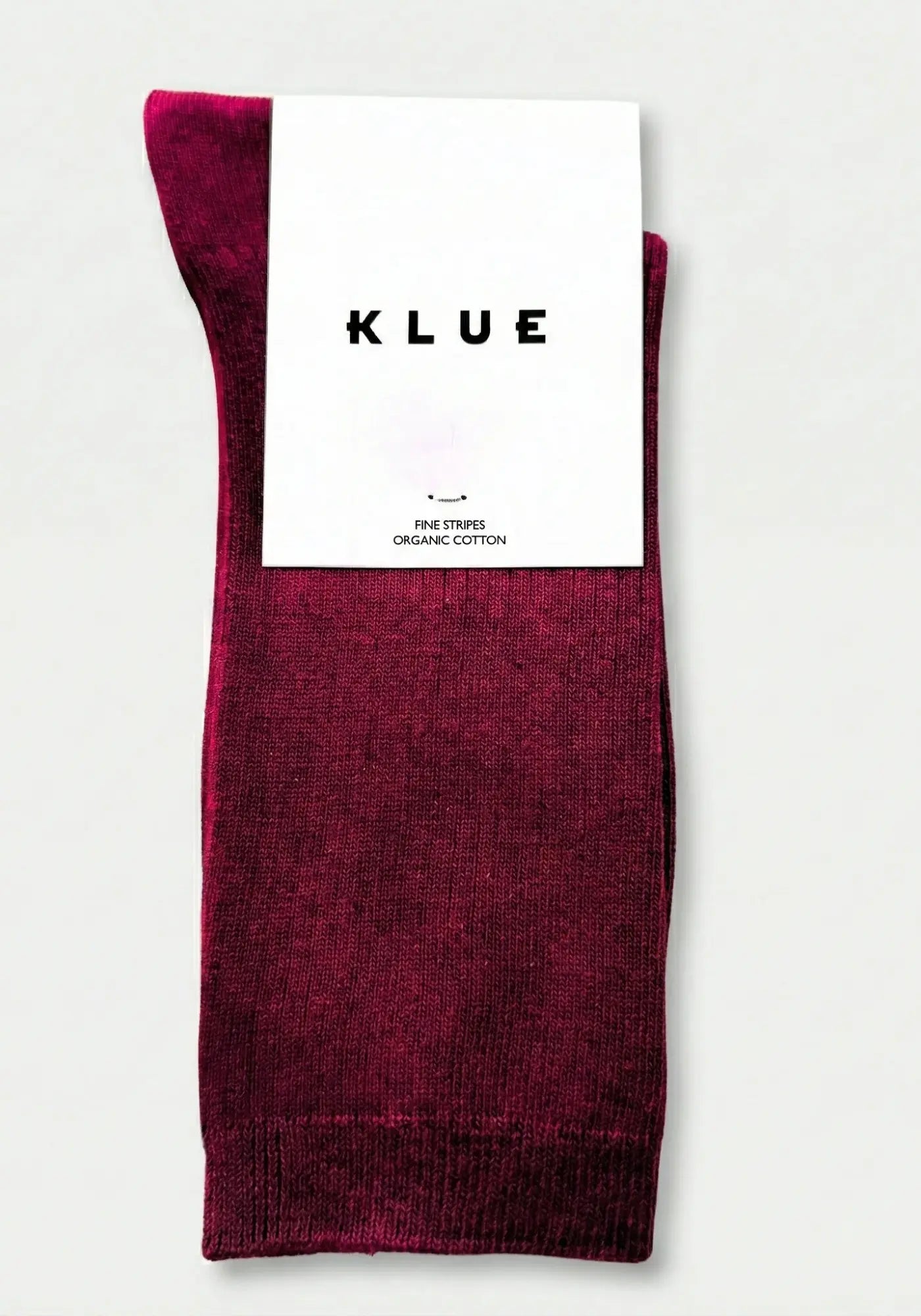 Les chaussettes en coton biologique burgundy de chez Klue 