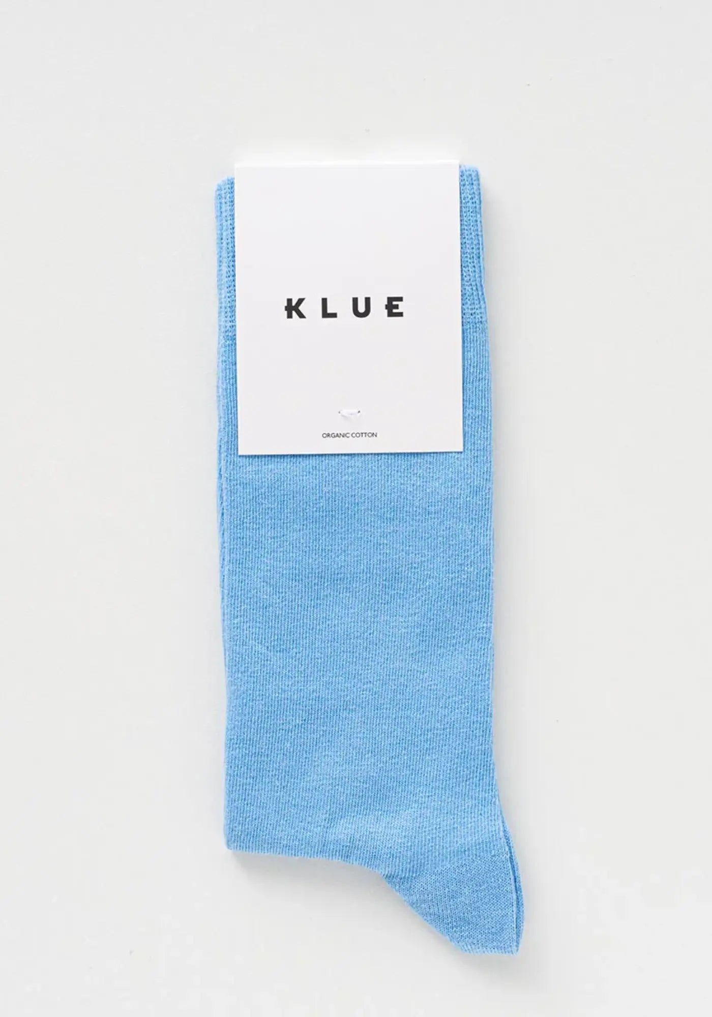 Les chaussettes en coton biologique sky blue de chez Klue