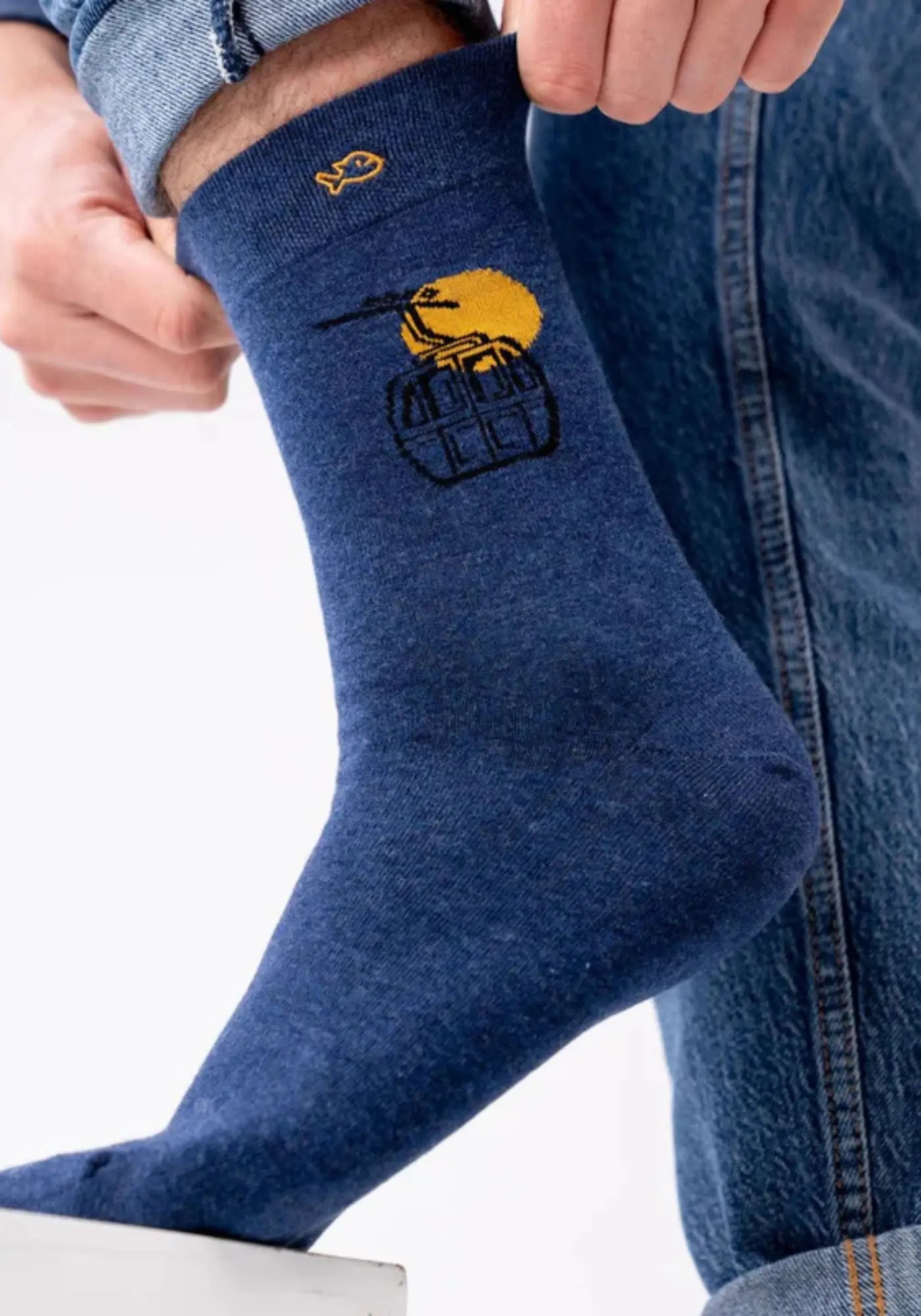 Les chaussettes fantaisie cabine de chez Billybelt