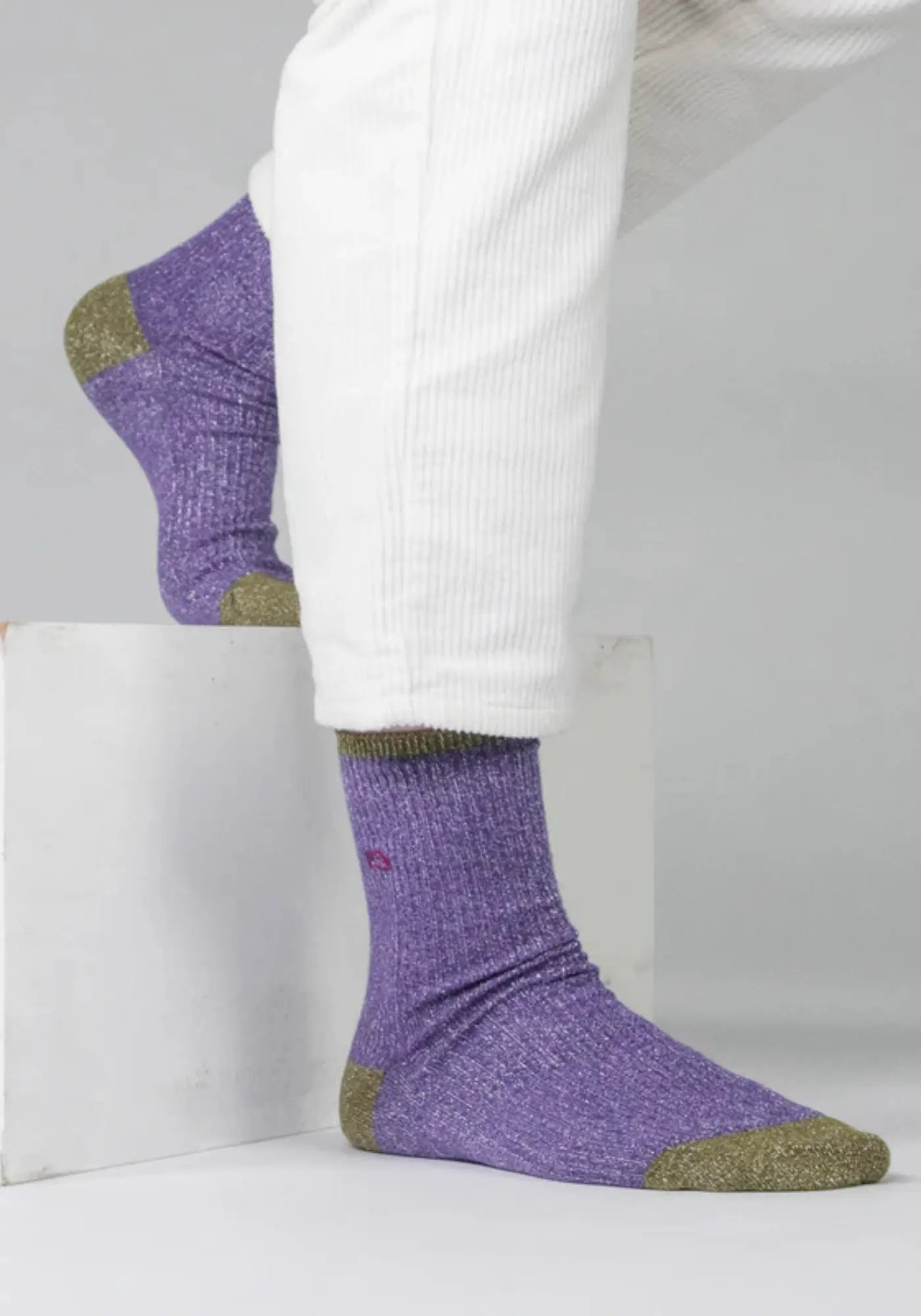 Les chaussettes vintage pailletées indigo de chez Billybelt