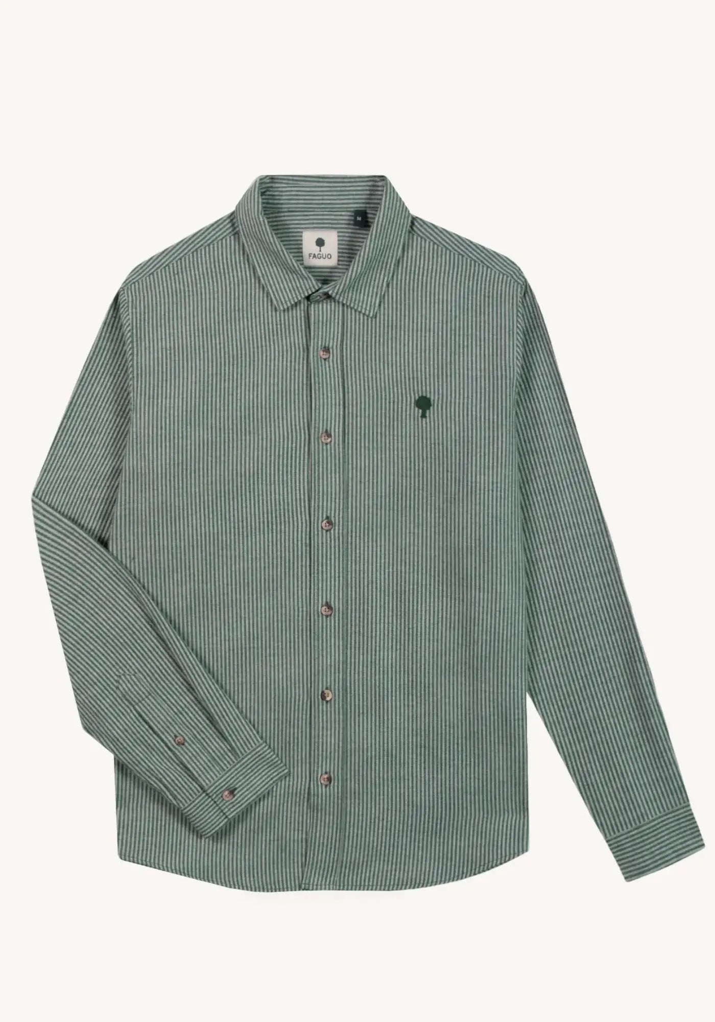 La chemise Iraty rayé vert et écru de chez Faguo