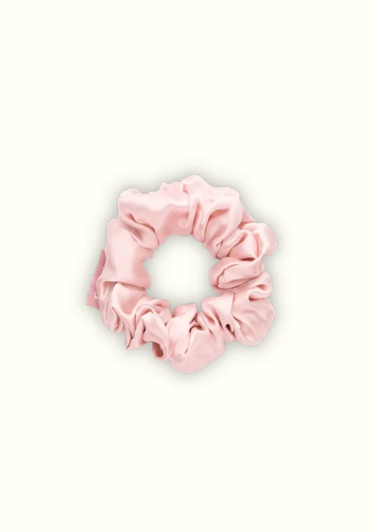 Le chouchou en soie rose poudré de chez Emily's Pillow