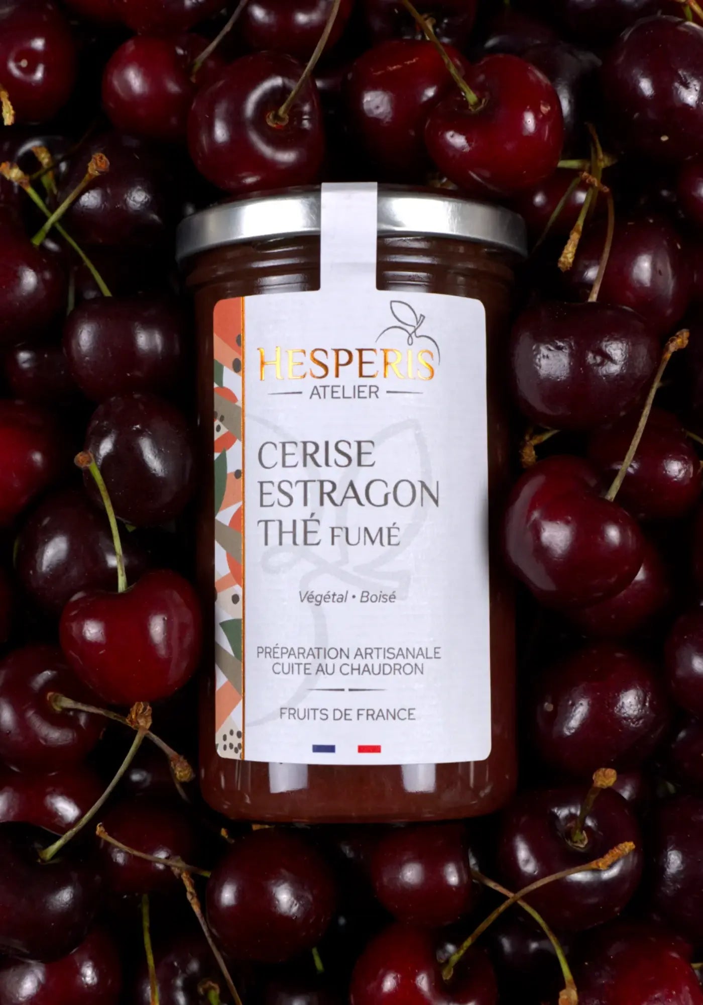 La confiture cerise estragon thé fumé de chez Atelier Hesperis