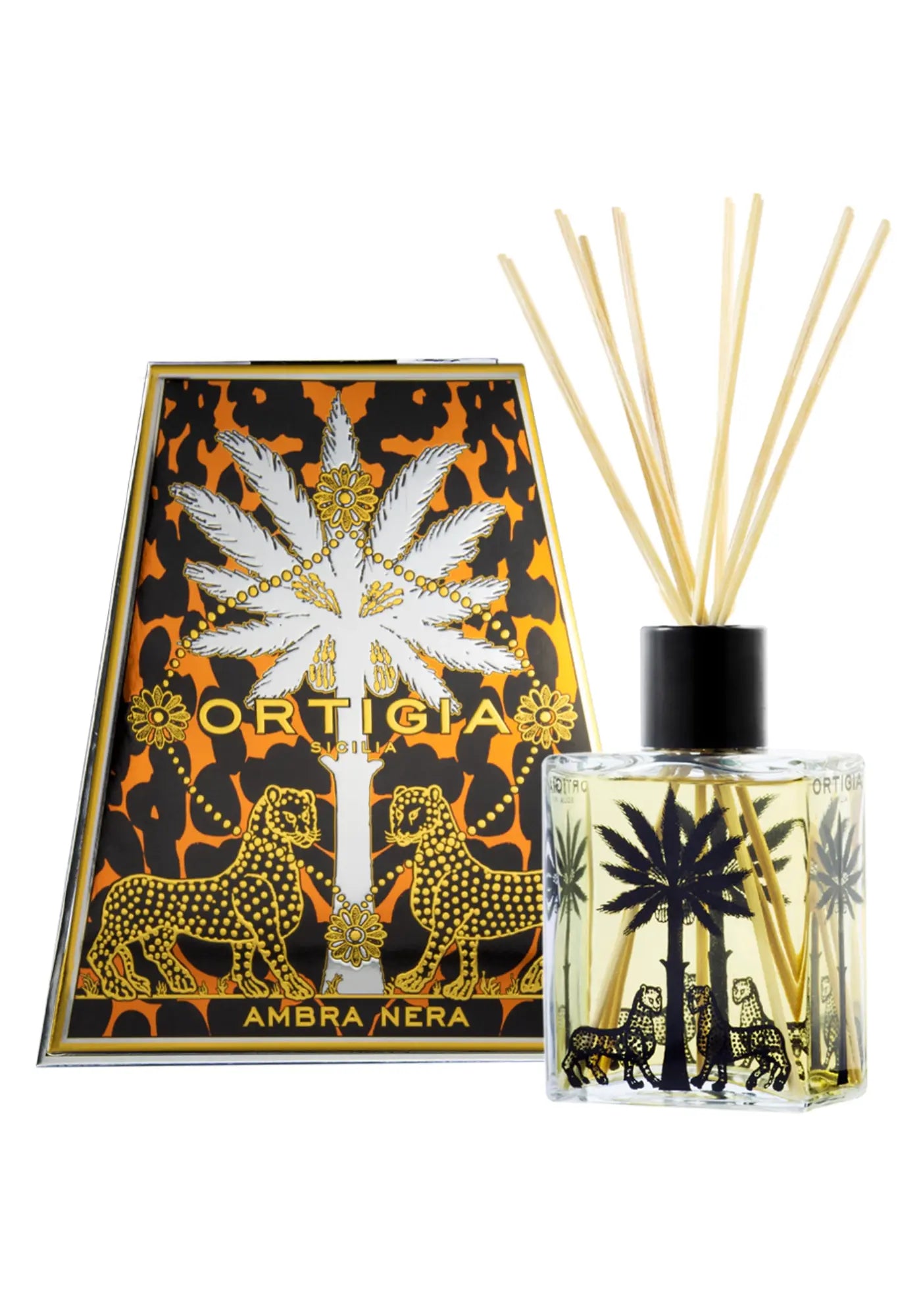 Le diffuseur Palma de 200ml Ambra Nera de chez Ortigia