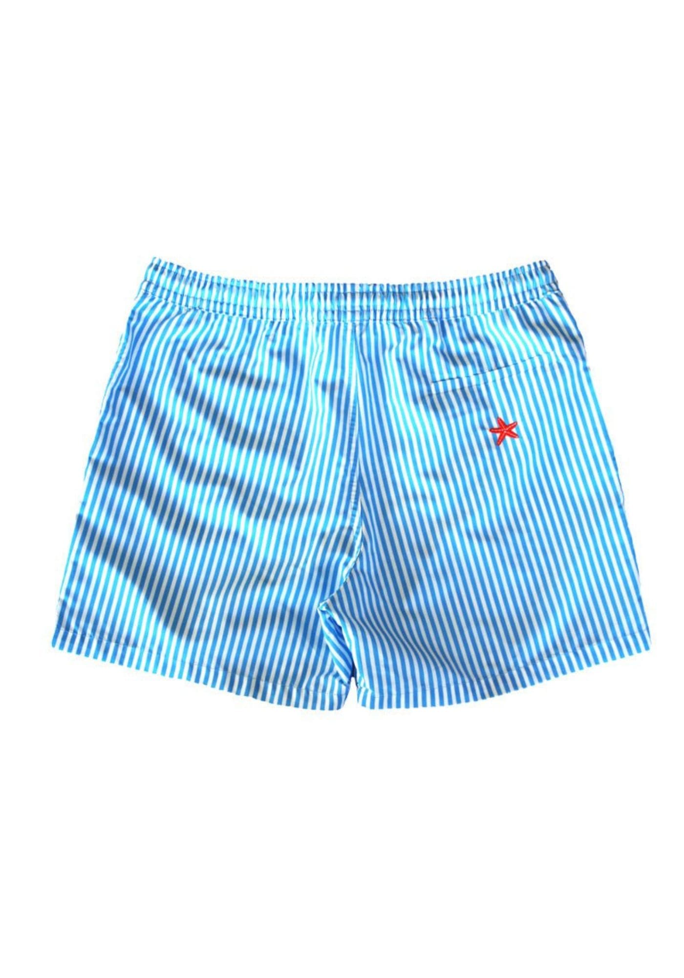 Photo produit face arrière avec motif du maillot de bain L'étoilé rayé de chez Vendredi Swimwear