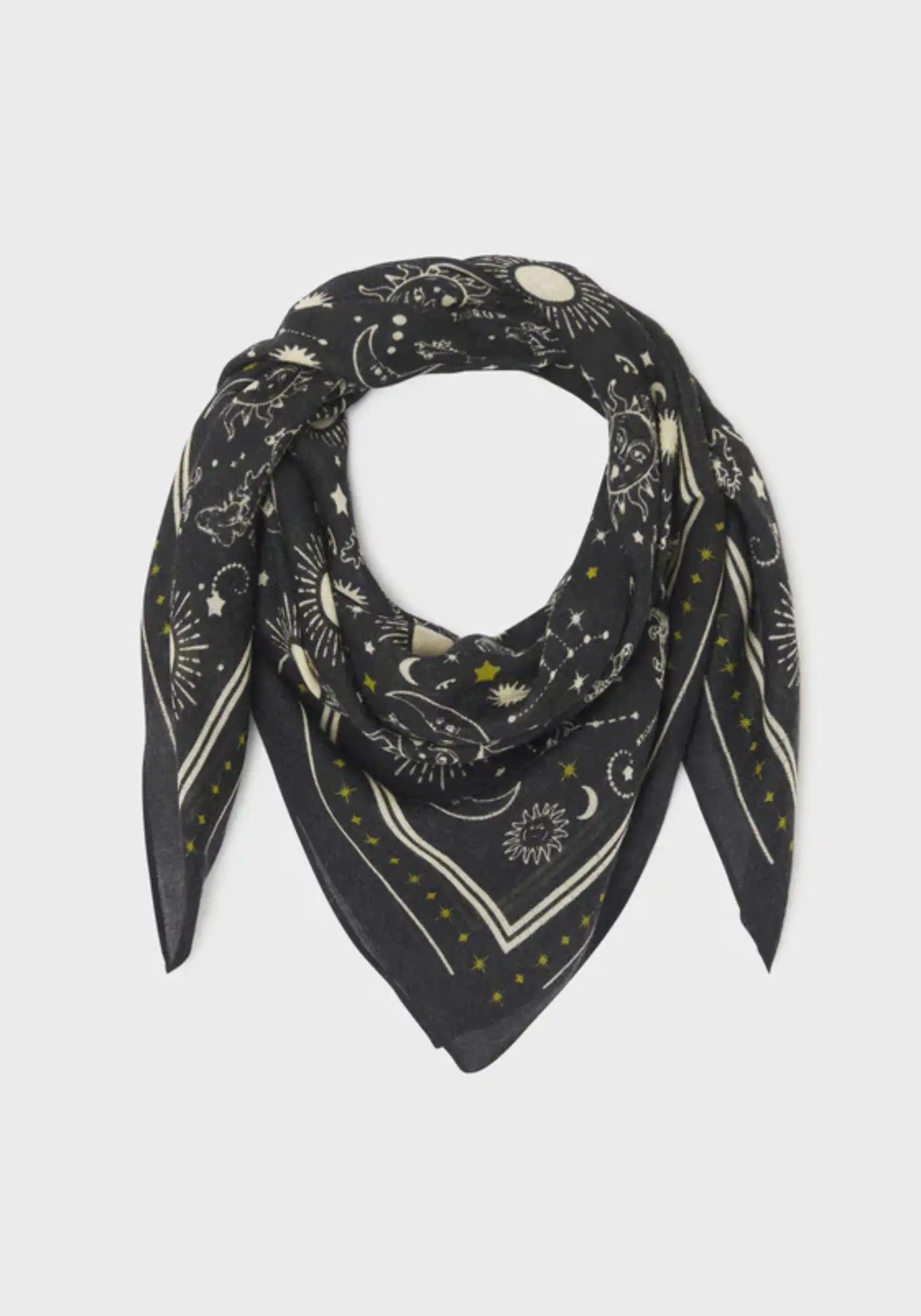Le foulard 100% laine Madeleine couleur noir de chez Billybelt