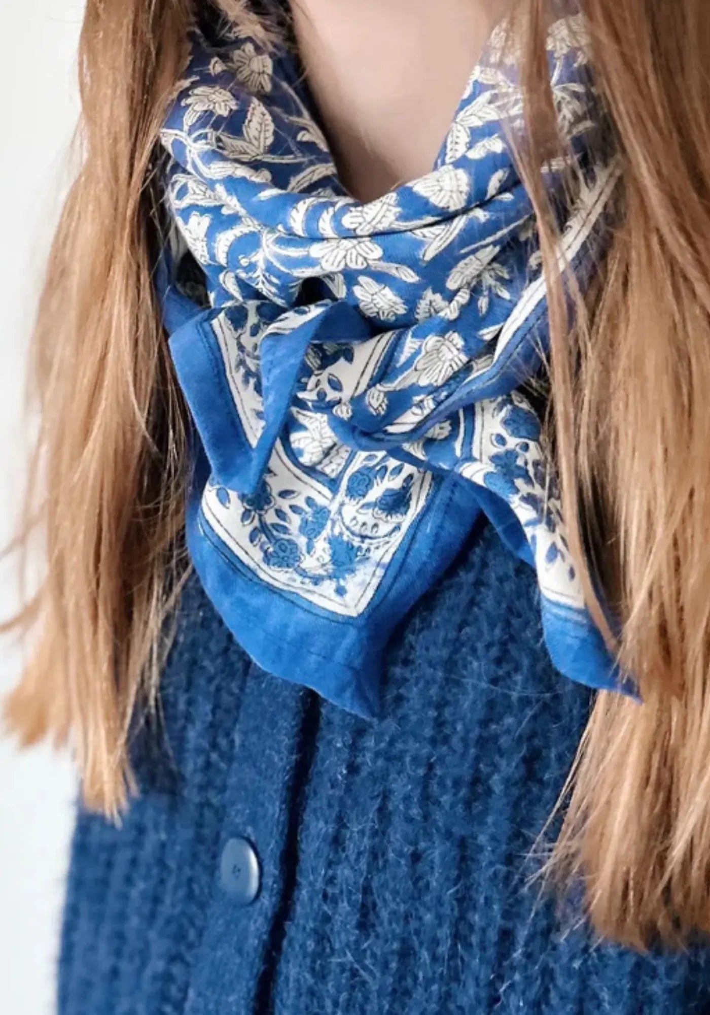 Le foulard delhi mum 100cm santorin de chez So Family