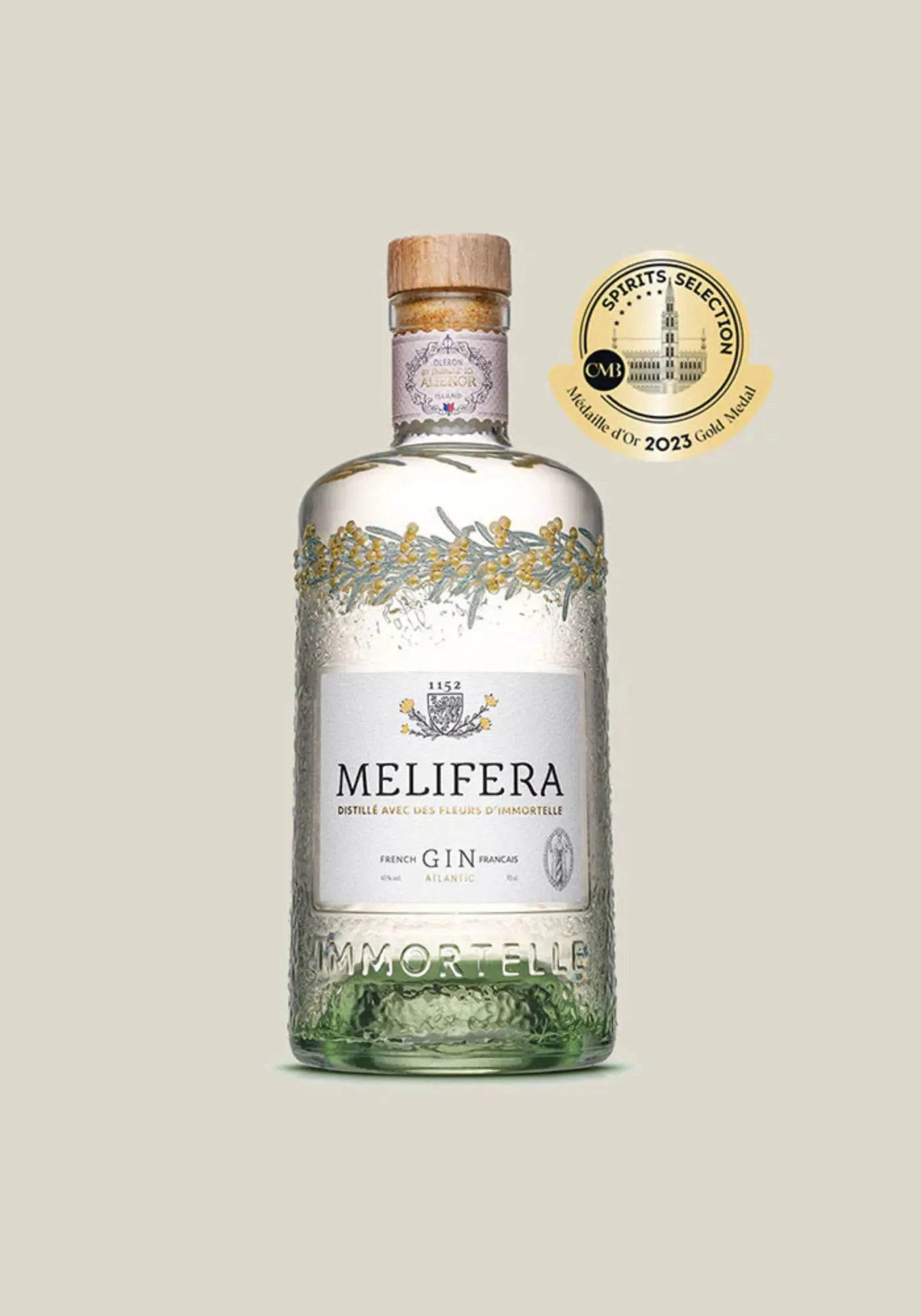 La bouteille du gin Melifera bio 