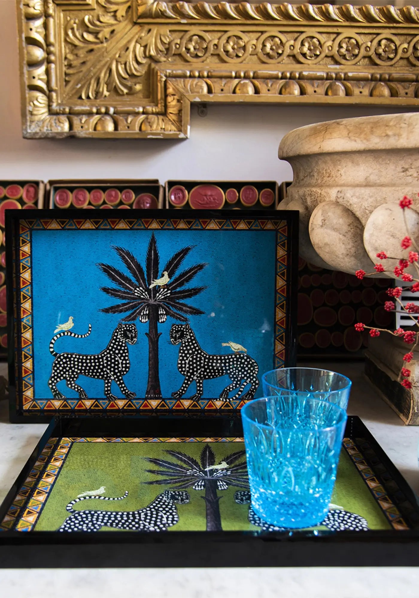 Le grand plateau mosaïque de chez Ortigia