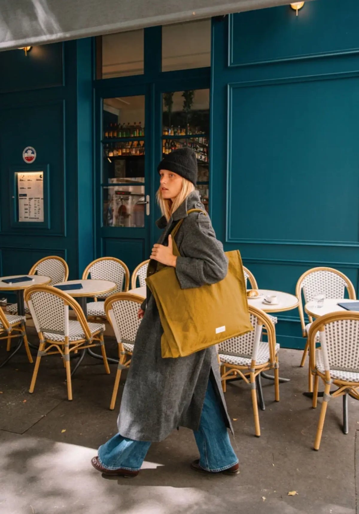 Le grand sac cabas vert bronze Les Pensionnaires