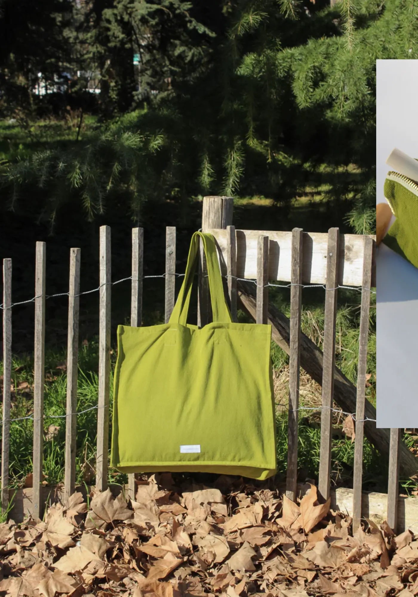 Le grand sac cabas vert mousse des Pensionnaires