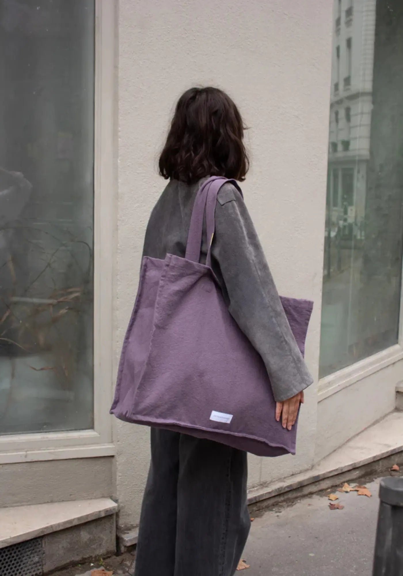 Le grand sac cabas violet celeste de chez Les Pensionnaires