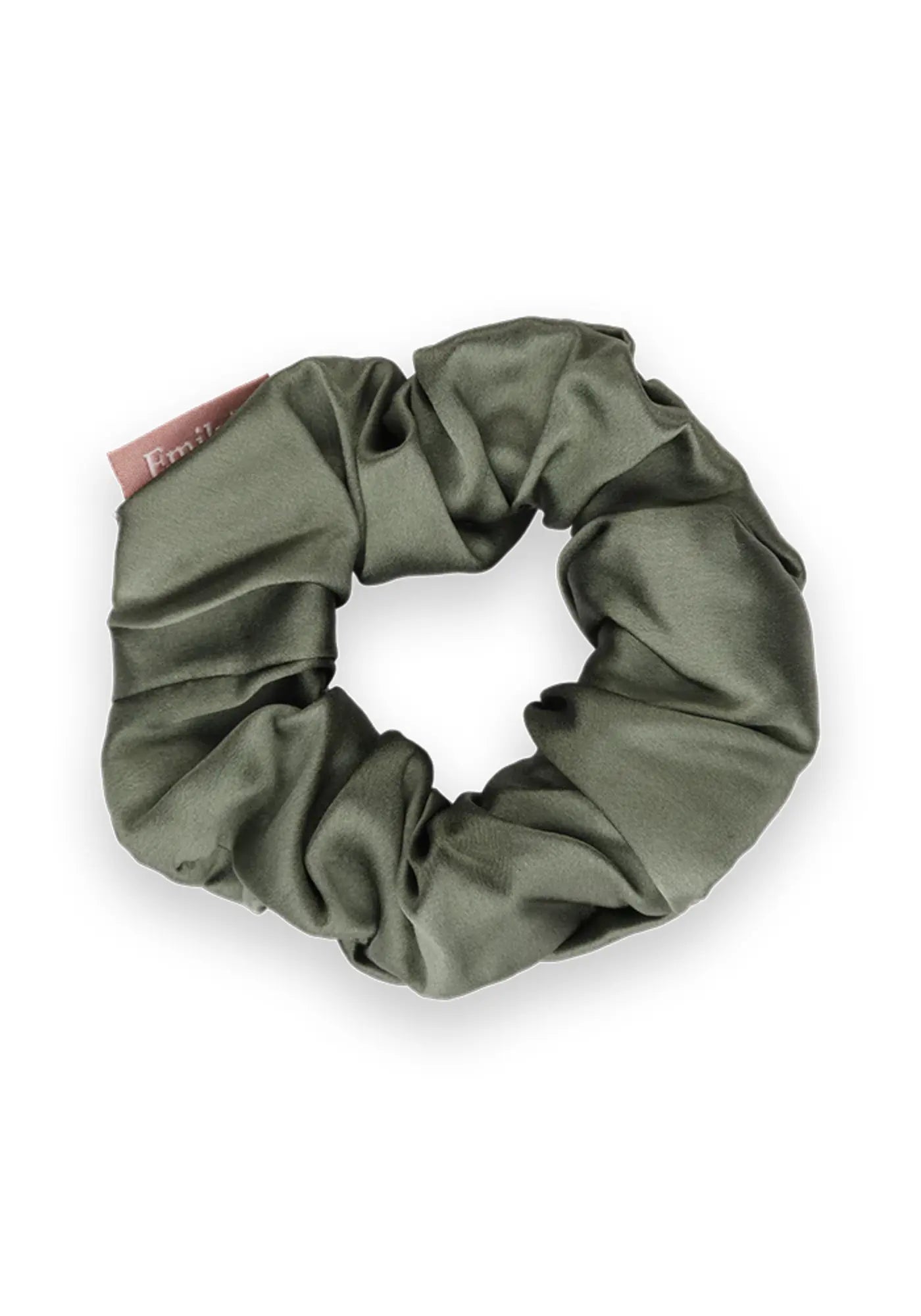Le gros chouchou en soie vert sauge de chez Emily's Pillow