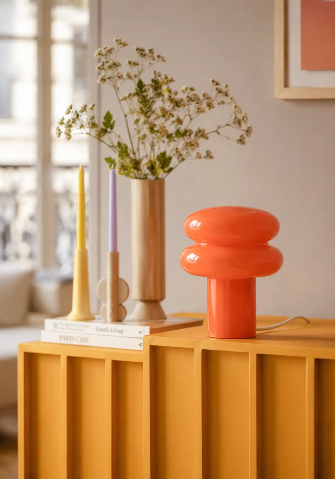 La lampe Poppo orange de chez Opjet