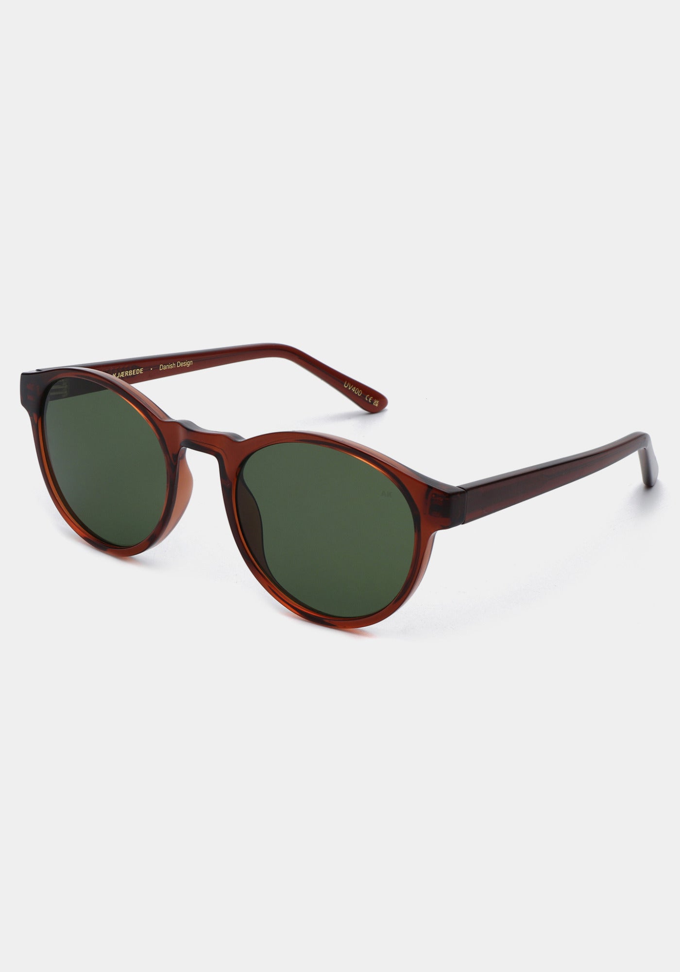 Les lunettes de soleil Marvin brown transparent de chez A.Kjaerbede
