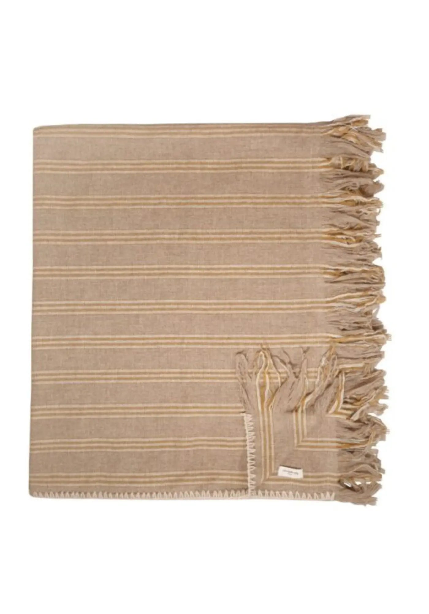 Le plaid castor 140 x 240 cm chamois de chez Bed and Philosophy