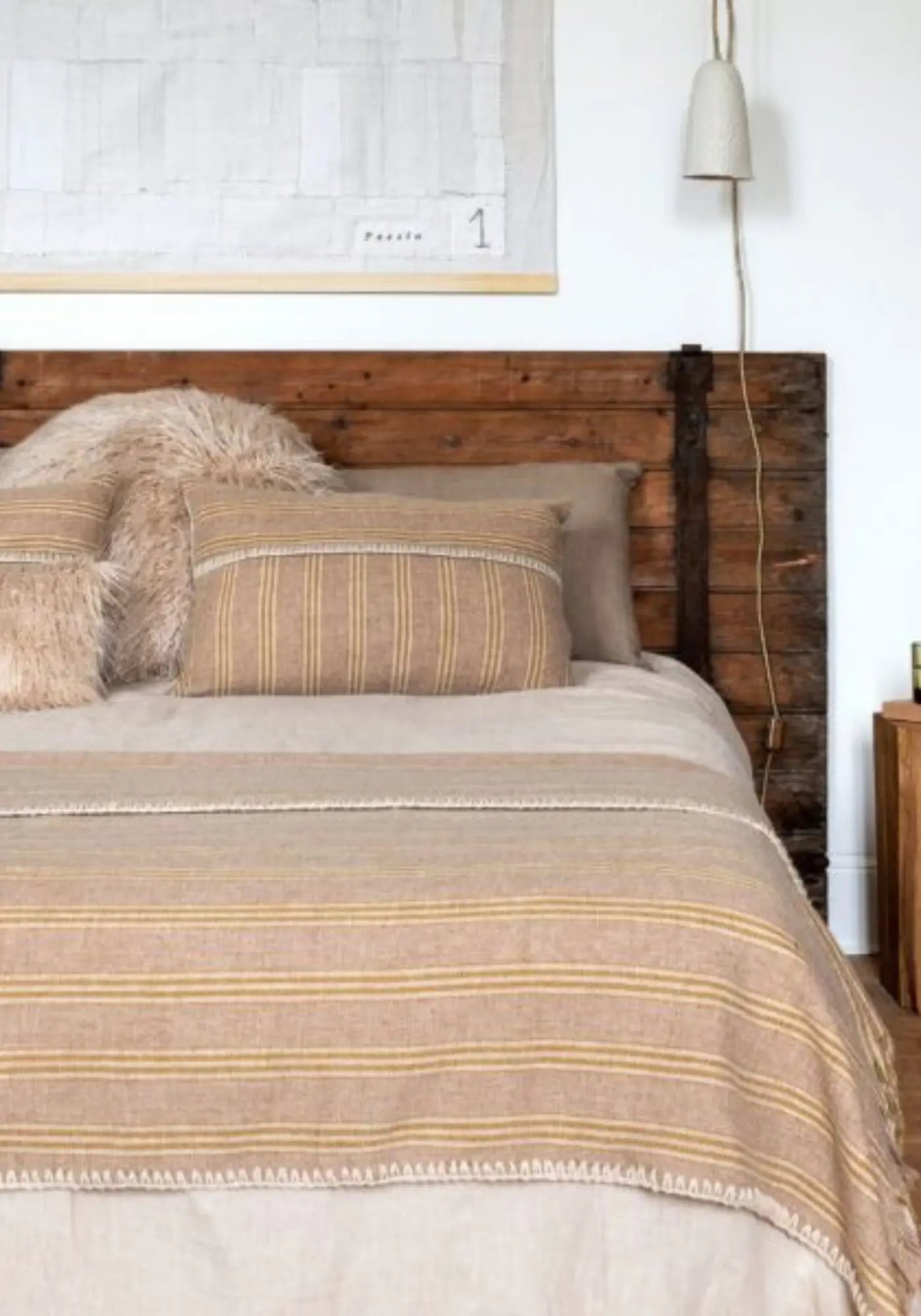 Le plaid castor 140 x 240 cm chamois de chez Bed and Philosophy