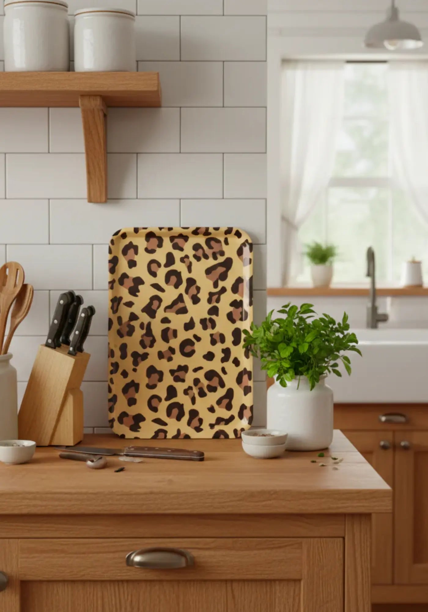 Le plateau léopard classique rectangle de chez Coco&Co