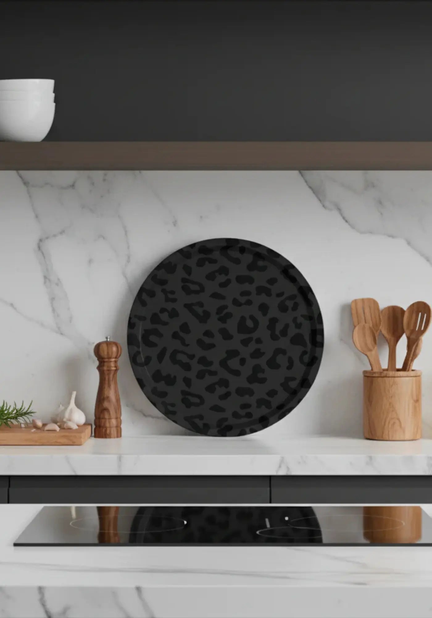 Le plateau léopard ebène rond de chez Coco&Co